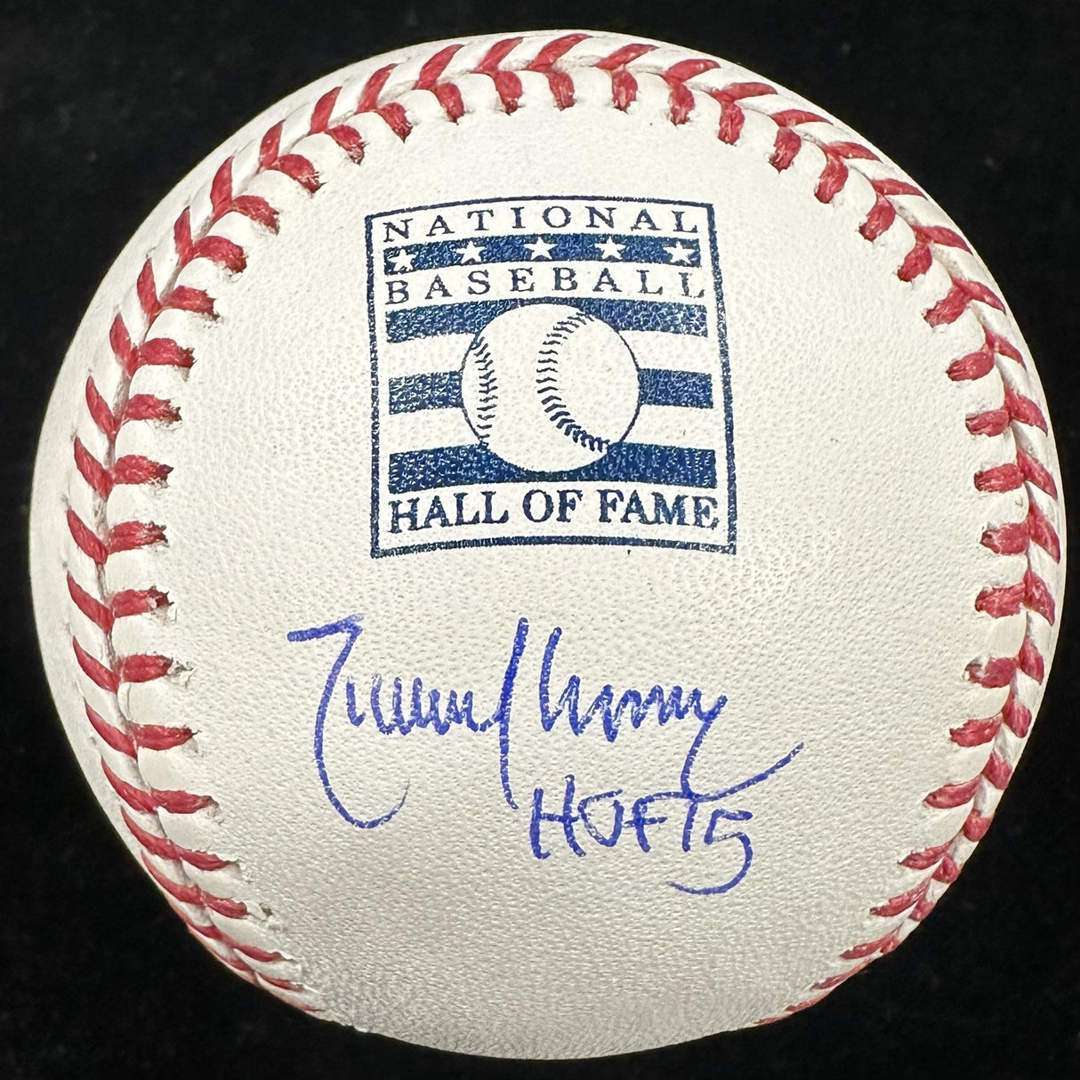 Randy Johnson HOF 15 Signed Hall Of Fame Logo Baseball Beckett Witness Holo