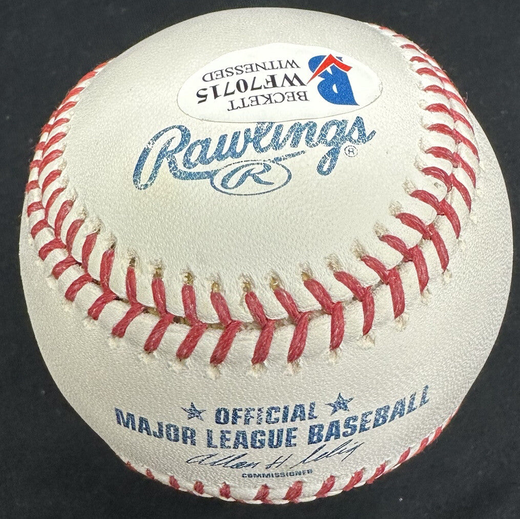 Clayton Kershaw MLB Debut 5/25/08 Signed Dodgers 50th Logo Baseball Beckett Wit