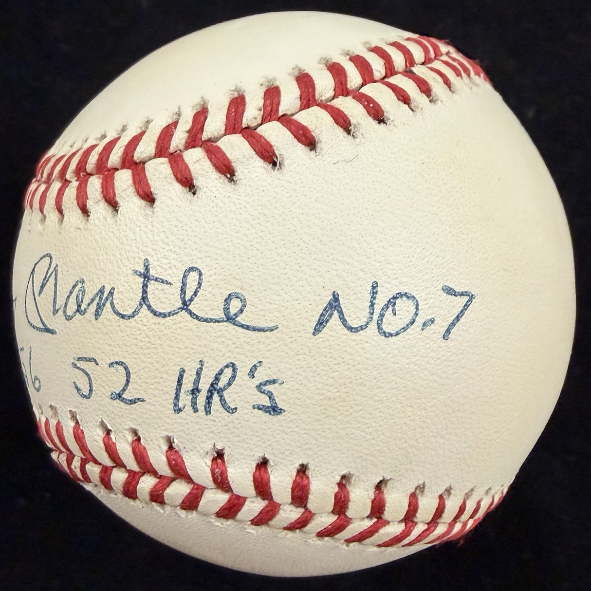 Mickey Mantle 1956 52 HRs No. 7 Signed Baseball PSA/DNA LOA