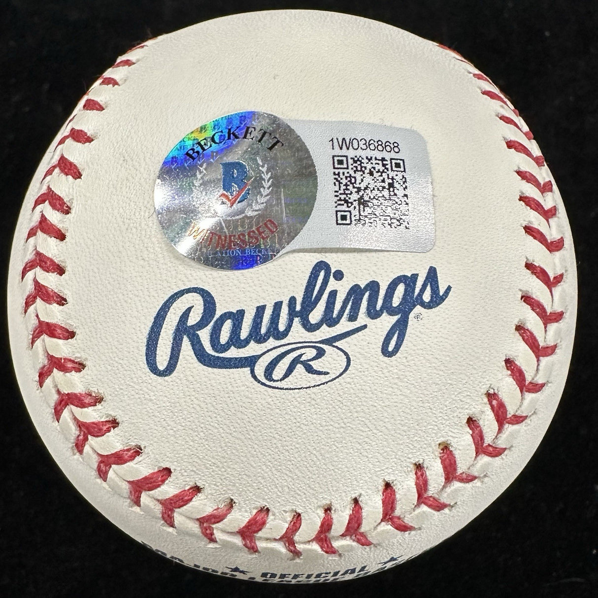 Josh Hamilton 4 HRs 5/8/12 Signed Camden Yards Logo Baseball Beckett Witness