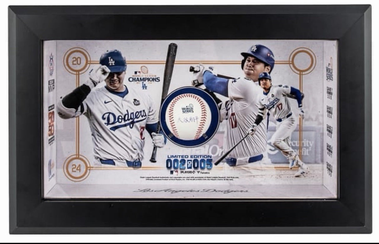 Shohei Ohtani Kanji Signed 2024 World Series Logo Baseball Fanatics LE 2/5 MLB