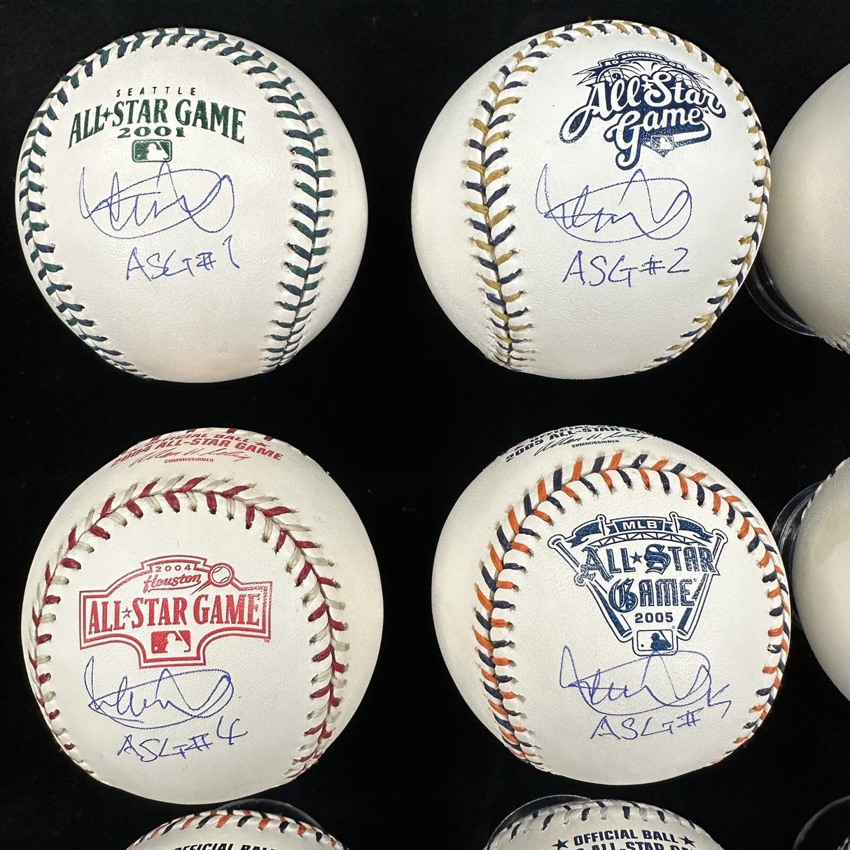 Ichiro Suzuki 2001-2010 Signed All Star Game Baseball Set Ichiro Hologram