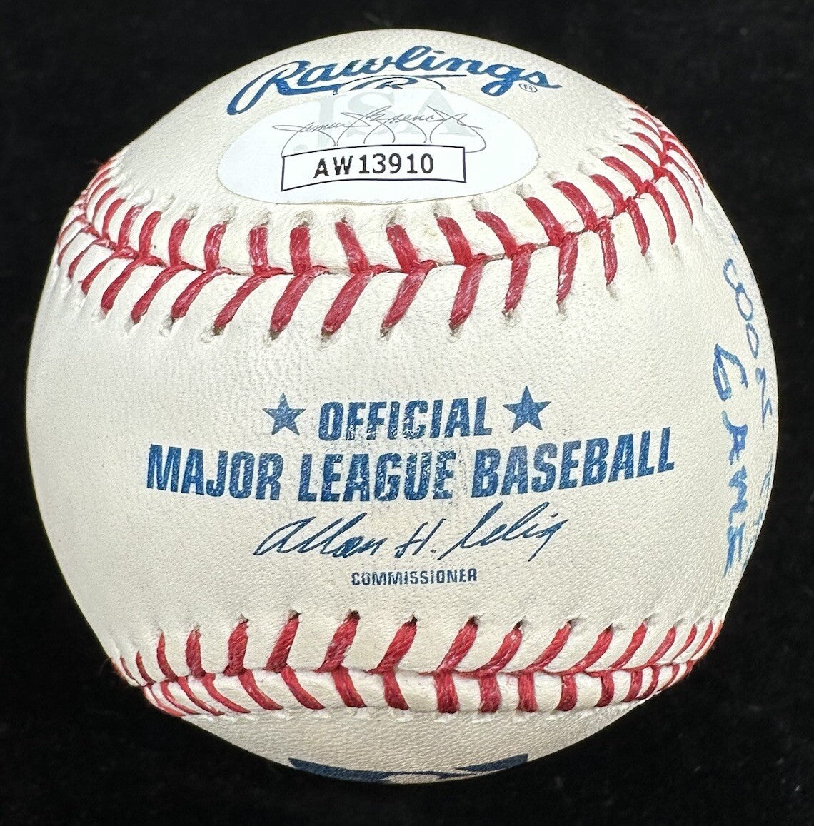 Bud Harrelson 73 NL Champs Pete Rose Fight Signed Baseball JSA