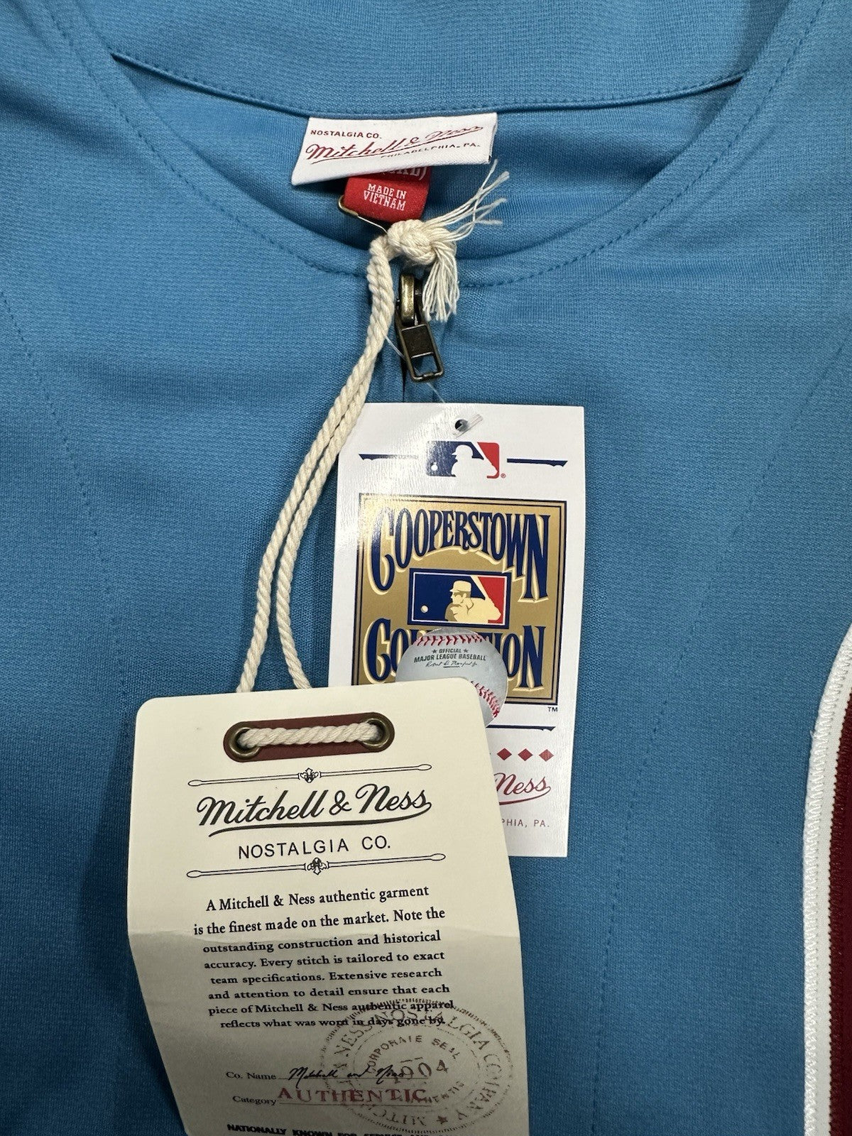 Mike Schmidt Full Name Signed Phillies Mitchell Ness Stat Jersey JSA Witness