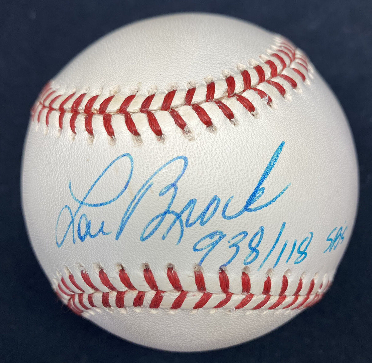 Lou Brock 938/118 SB Signed Baseball JSA