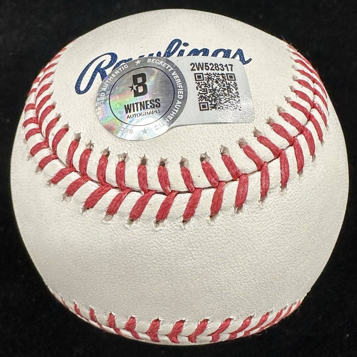 Reggie Jackson HOF 93 Signed Hall Of Fame Logo Baseball Beckett Witness Holo