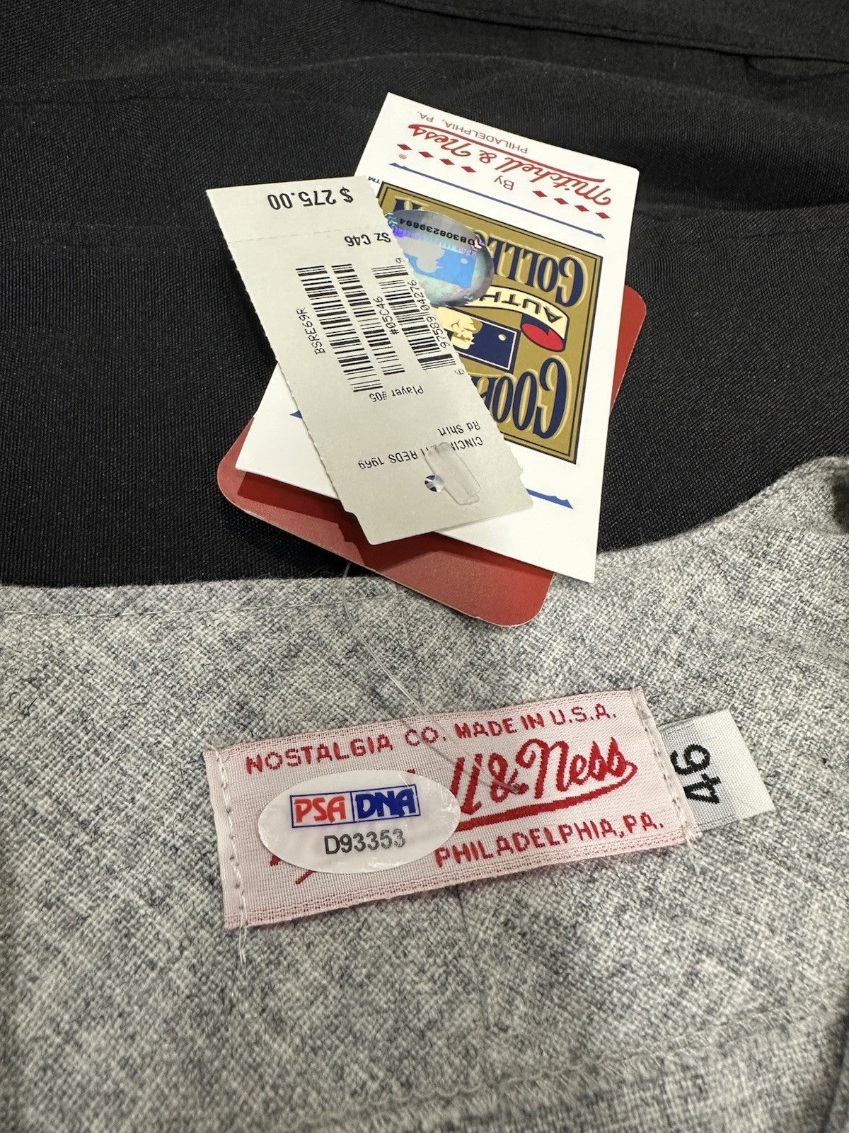 Johnny Bench HOF 89 Signed Authentic Reds Mitchell Ness Jersey Beckett