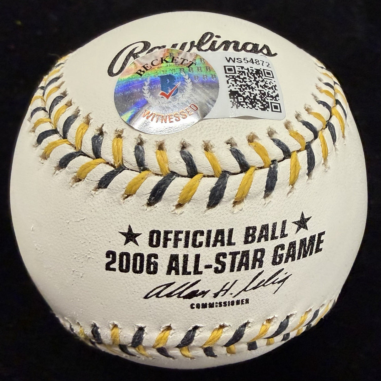 Albert Pujols Signed 2006 All Star Game Logo Baseball Beckett Witness Holo Only