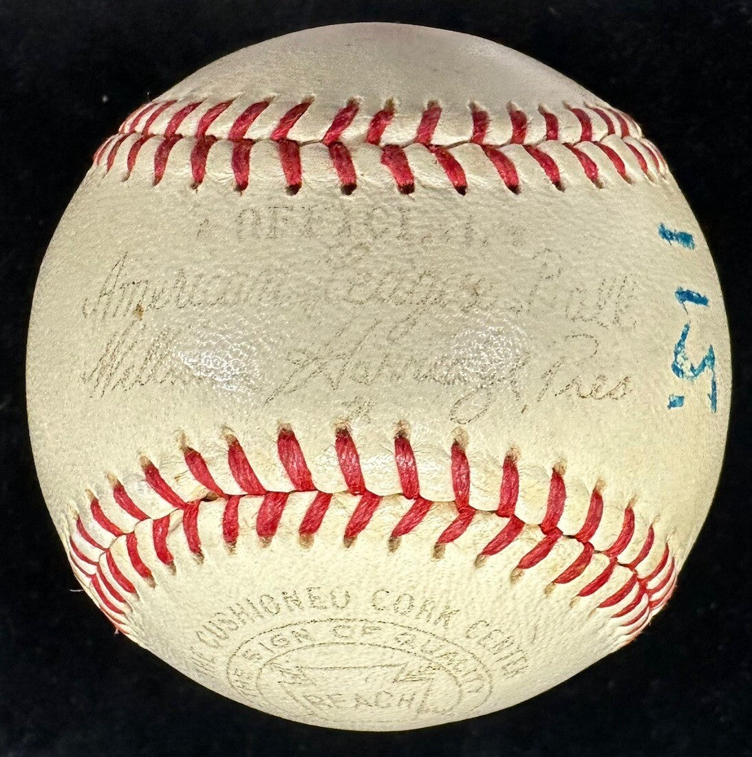 Carl Mays Won 237 Lost 115 Signed Baseball Beckett LOA