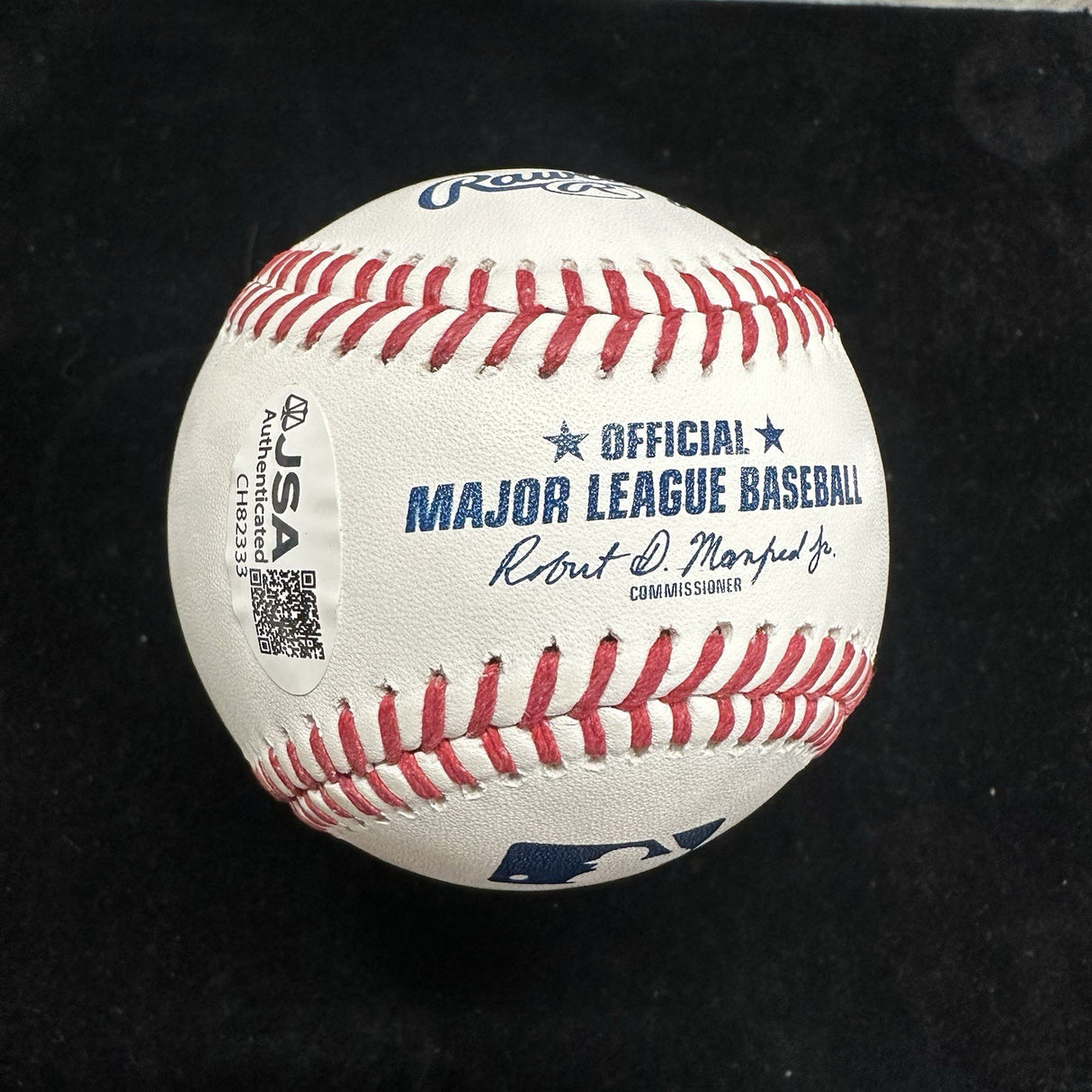 Jose Canseco 1986 AL ROY Signed Stat Baseball JSA