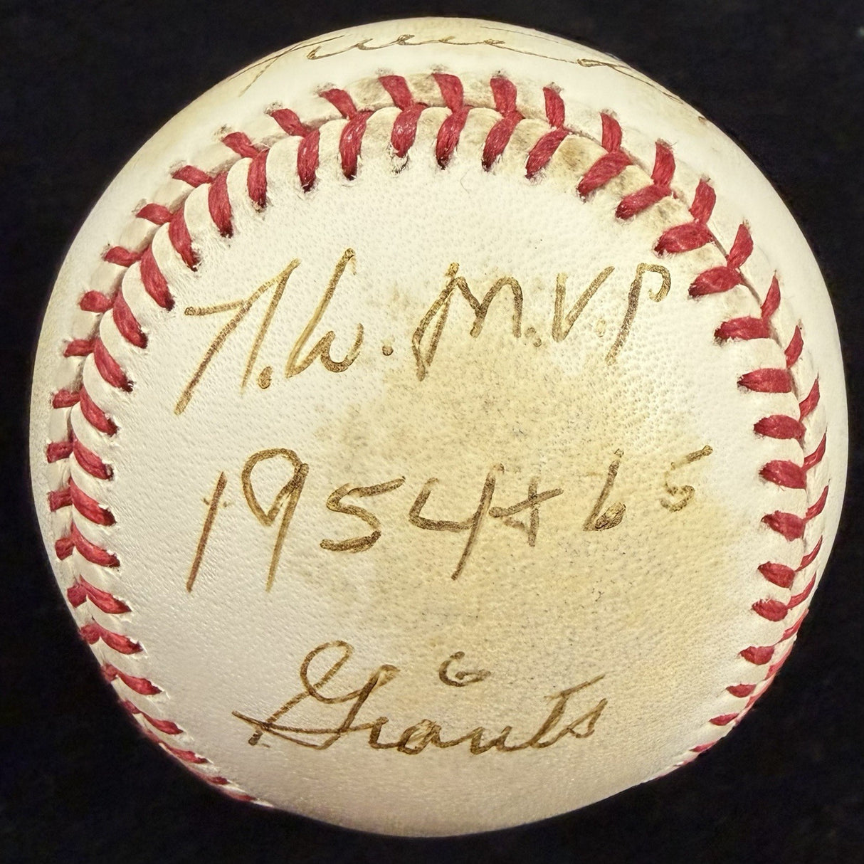 Willie Mays NL MVP 1954 & 65 Giants Signed Baseball JSA LOA