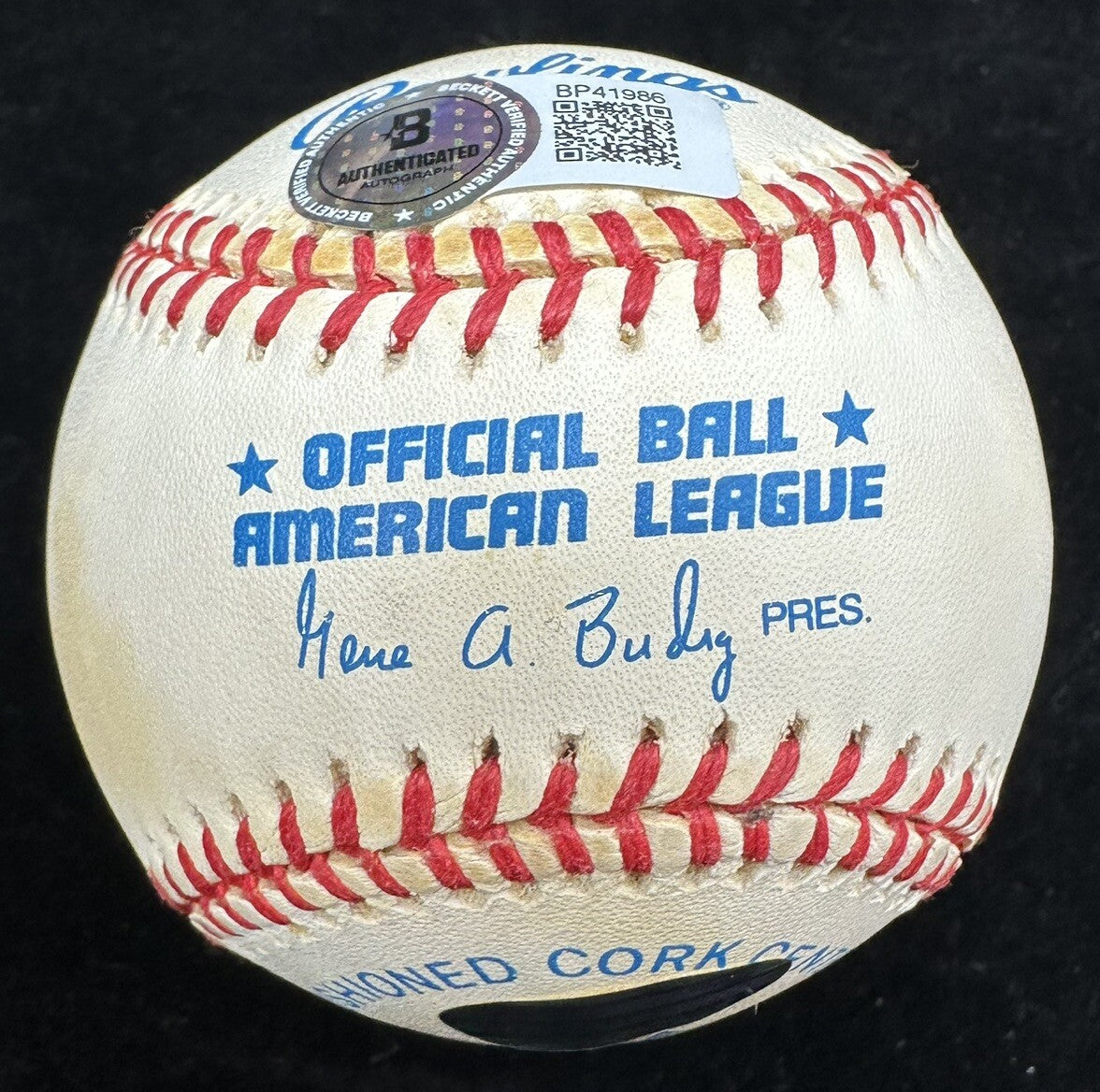 Carlton Fisk HOF 2K #27 Signed Baseball Beckett BAS