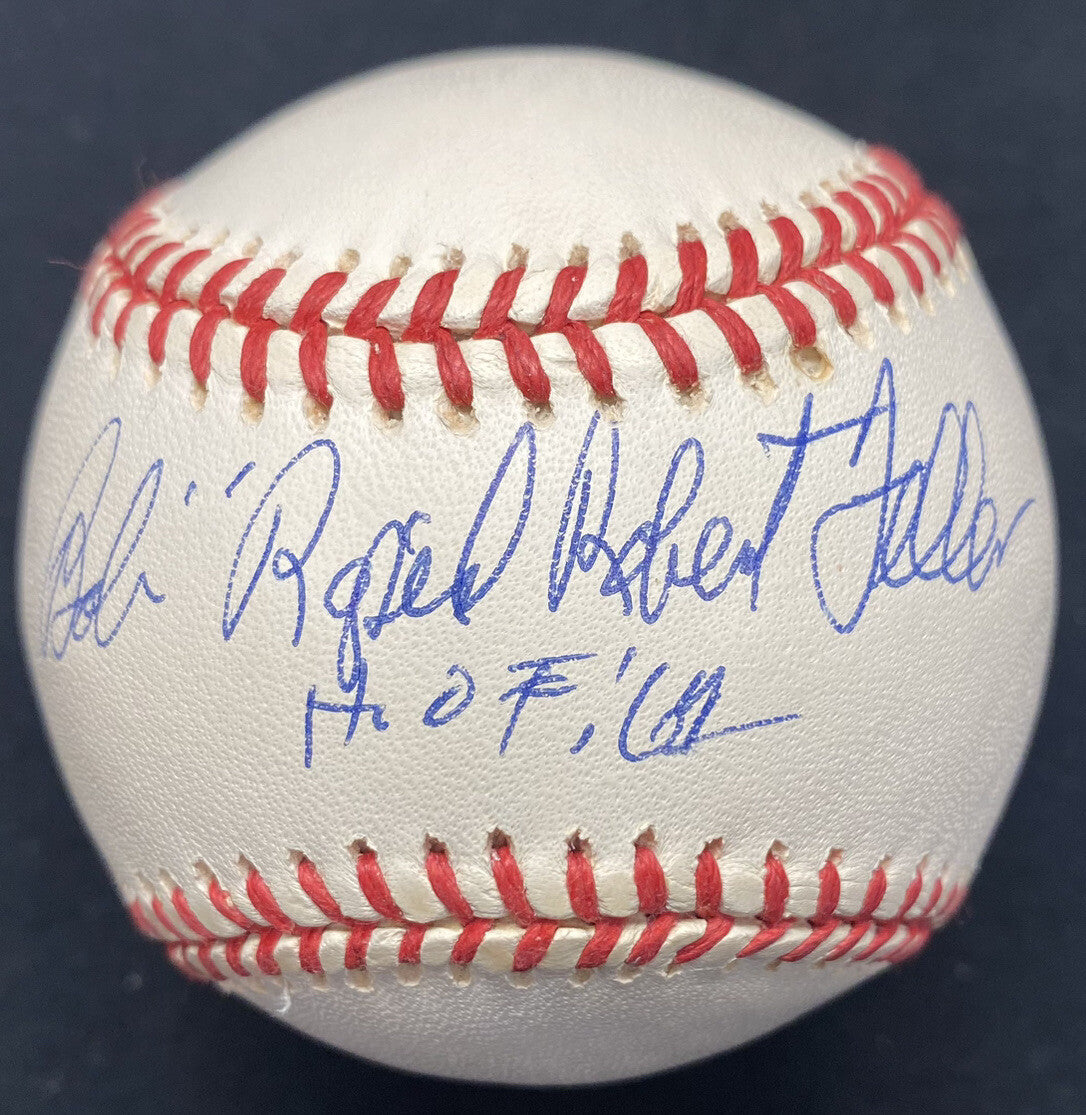 Bob “Rapid Robert” Feller HOF 62 Signed Baseball JSA