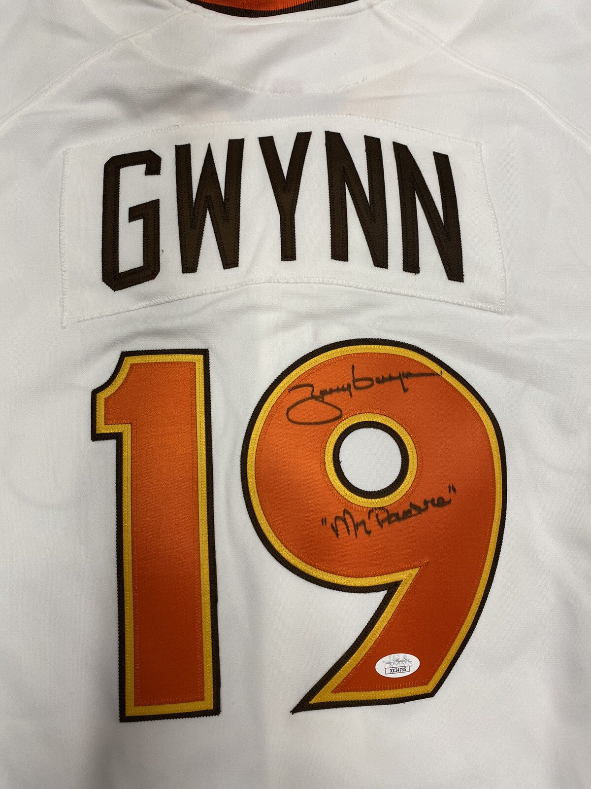 Tony Gwynn Mr. Padre Signed Authentic Mitchell Ness Padres Jersey JSA LOA