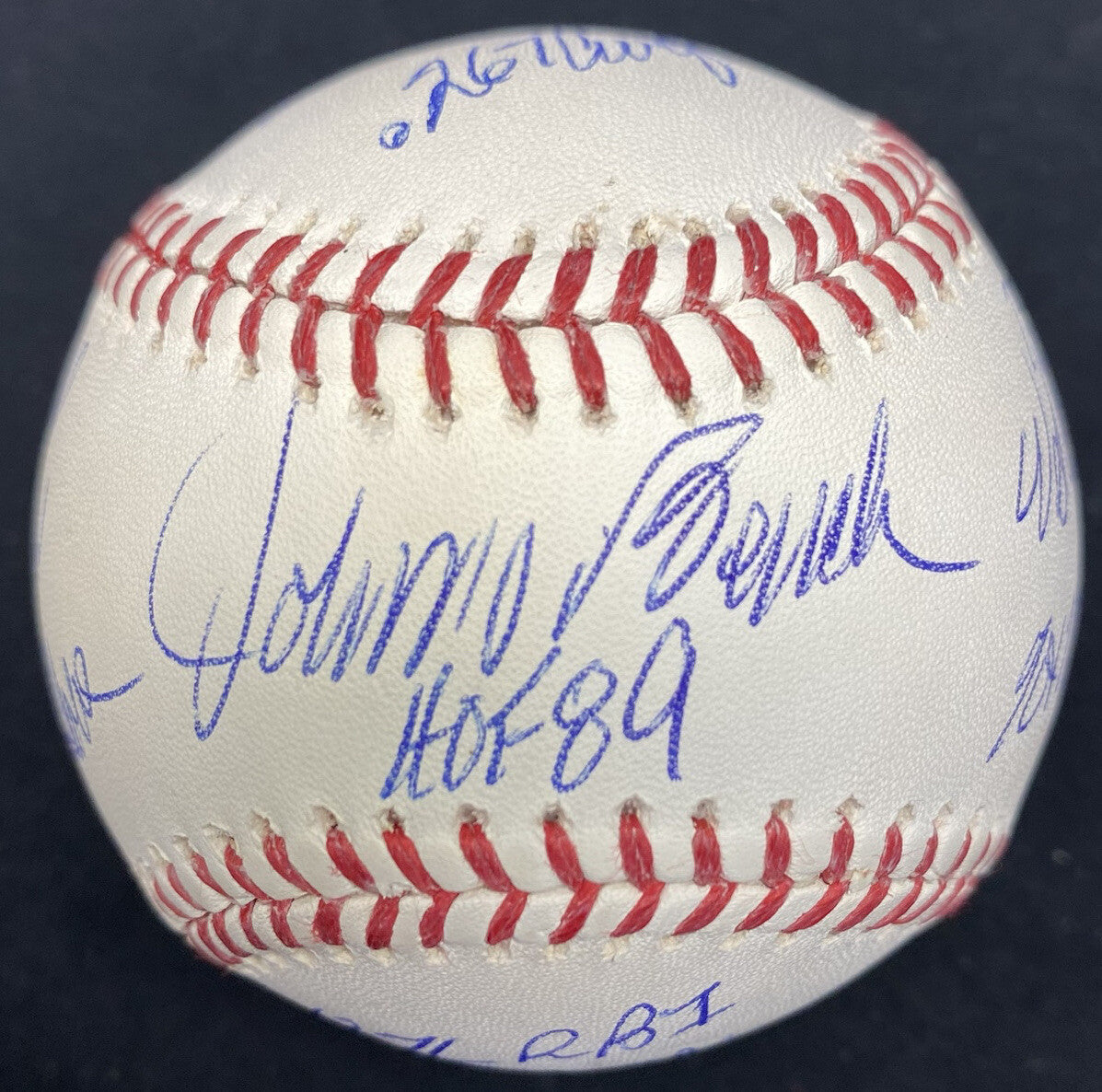 Johnny Bench HOF MVP ROY Signed Stat Baseball Fanatics MLB Holo