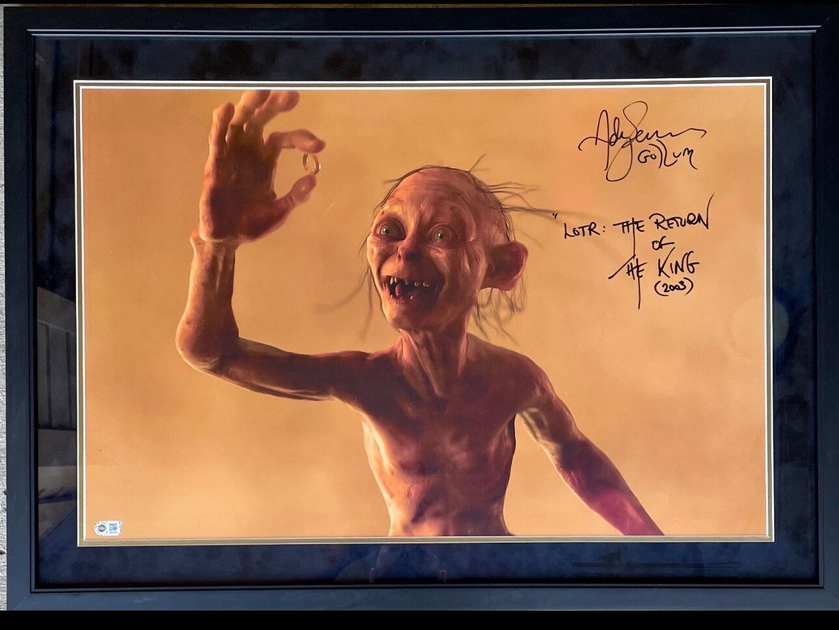 Andy Serkis Gollum LOTR: The Return Of The King Signed 20x30 Framed Photo SWAU