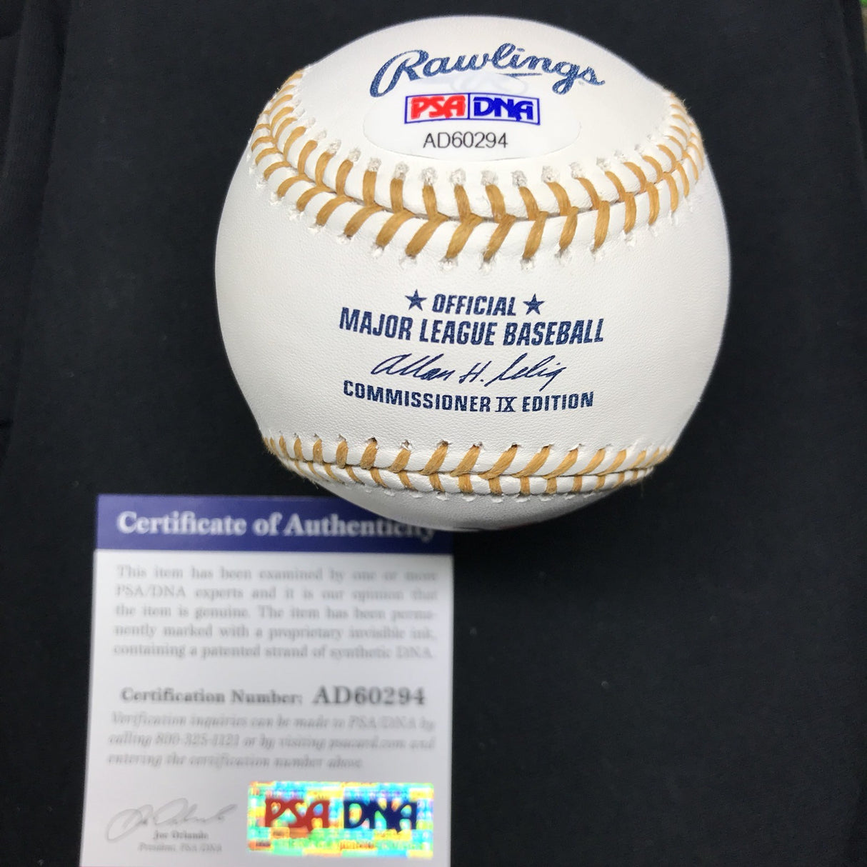 Bud Selig HOF 2017 Signed Commissioner Logo Baseball PSA/DNA