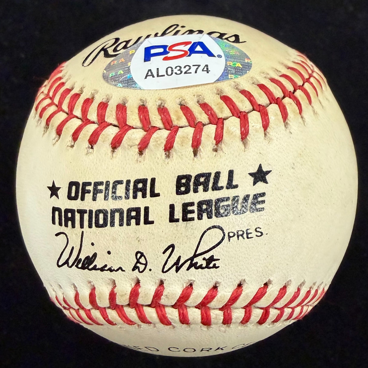 Ernest Banks Ernie Full Name Signed Baseball PSA/DNA