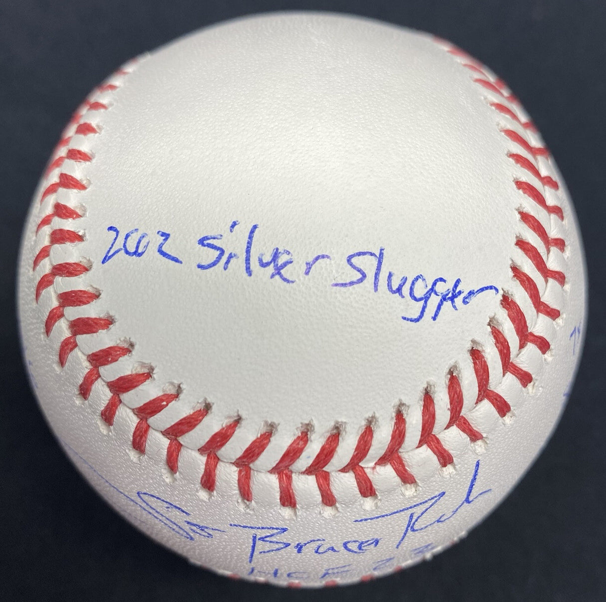 Scott Bruce Rolen HOF 2023 Signed Stat Baseball Beckett Witness Hologram