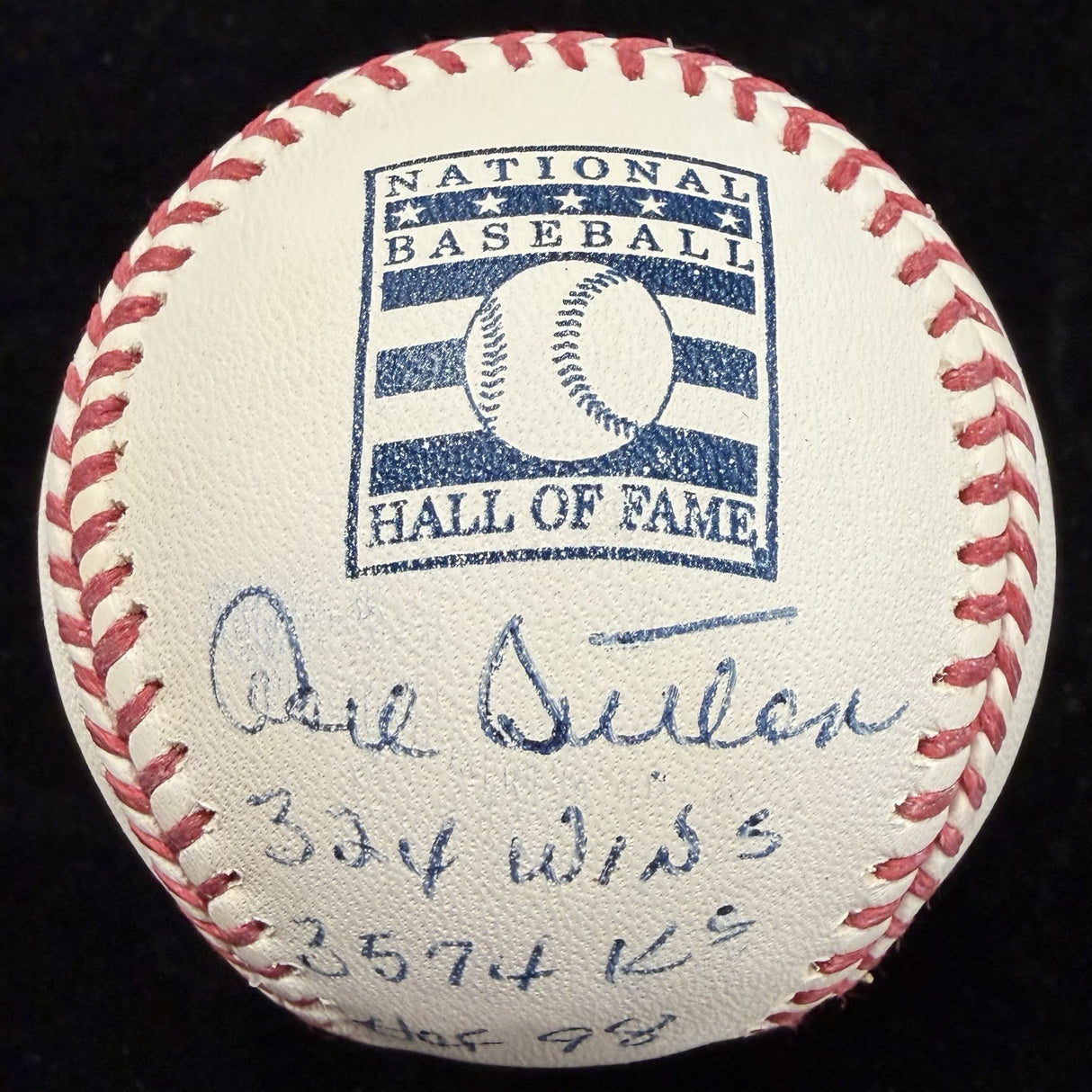 Don Sutton HOF 98 324 Wins 3574 K’s Signed HOF Logo Baseball PSA/DNA