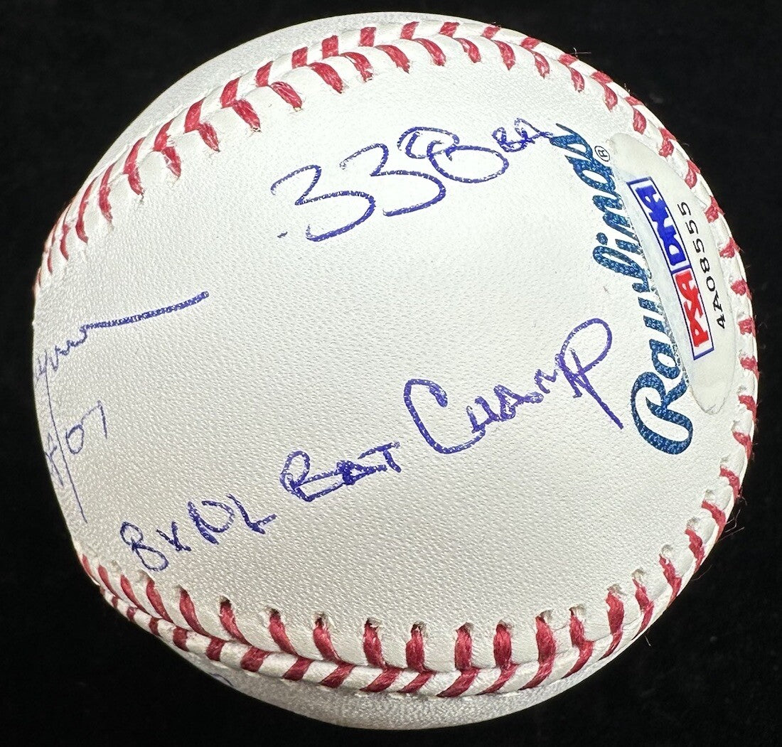 Tony Gwynn HOF 07 Hits All Star Batting Champ GG AVG Signed Stat Baseball PSA