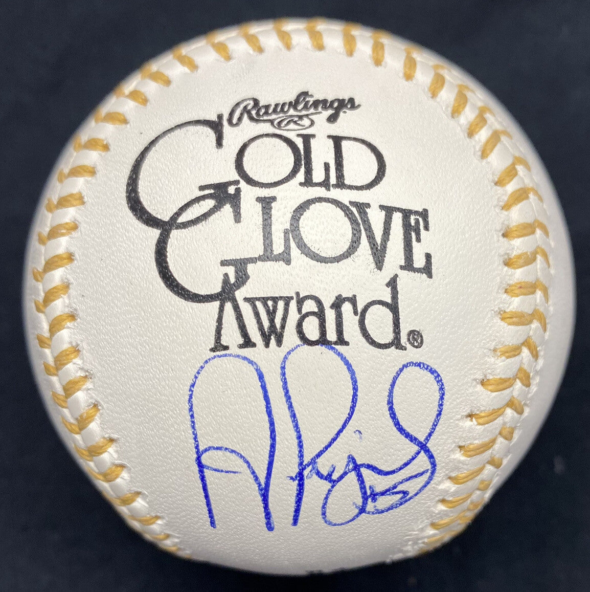 Albert Pujols Signed Gold Glove Logo Baseball Beckett Witness Holo Only