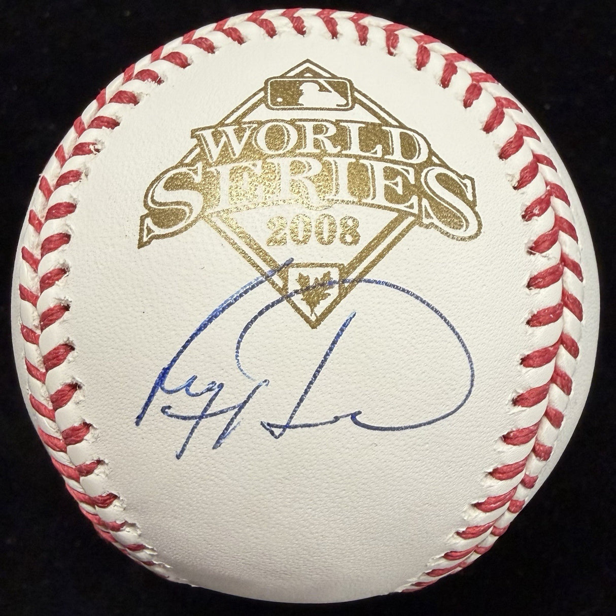 Ryan Howard Signed 2008 World Series Logo Baseball JSA Witness Holo Only