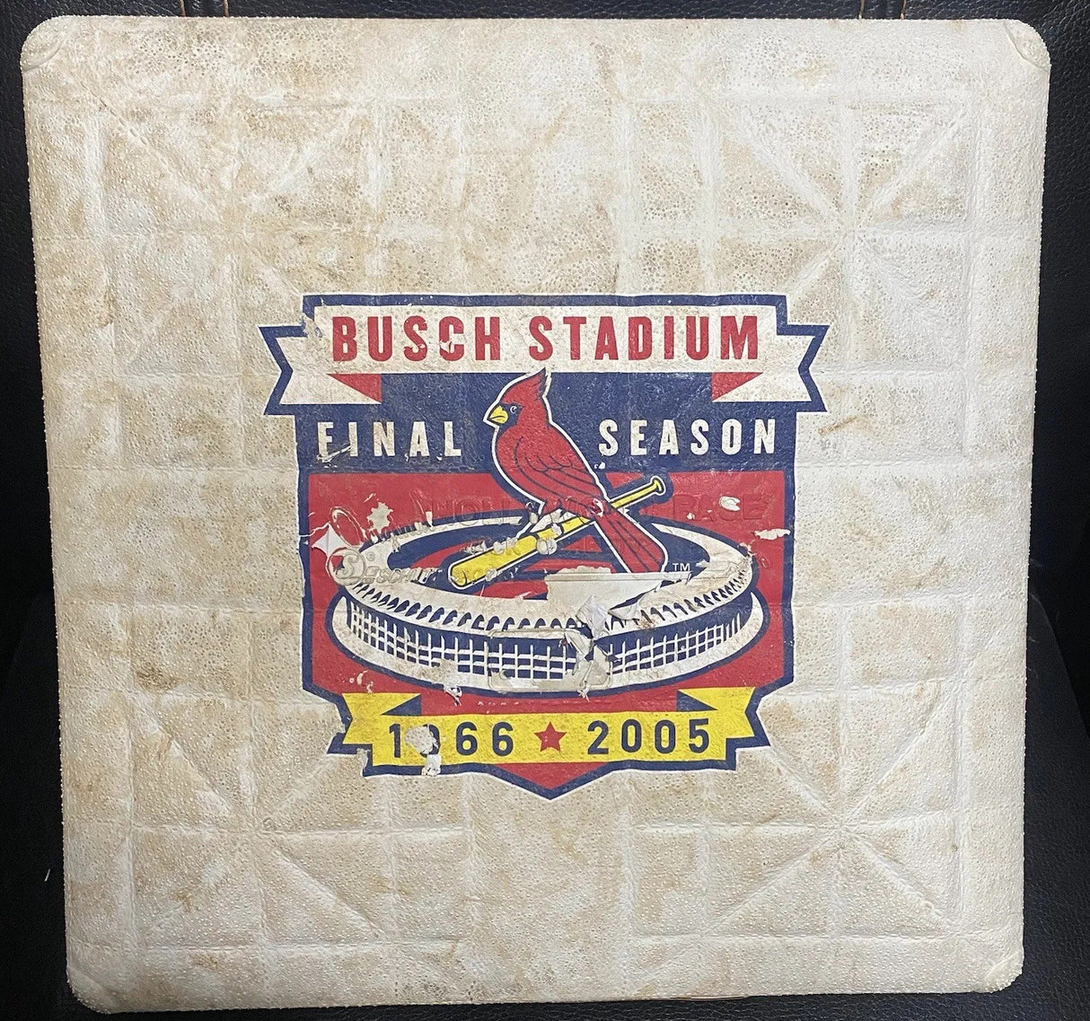 Busch Stadium II Final Season Game Used Base MLB Holo Pujols Home Run MVP