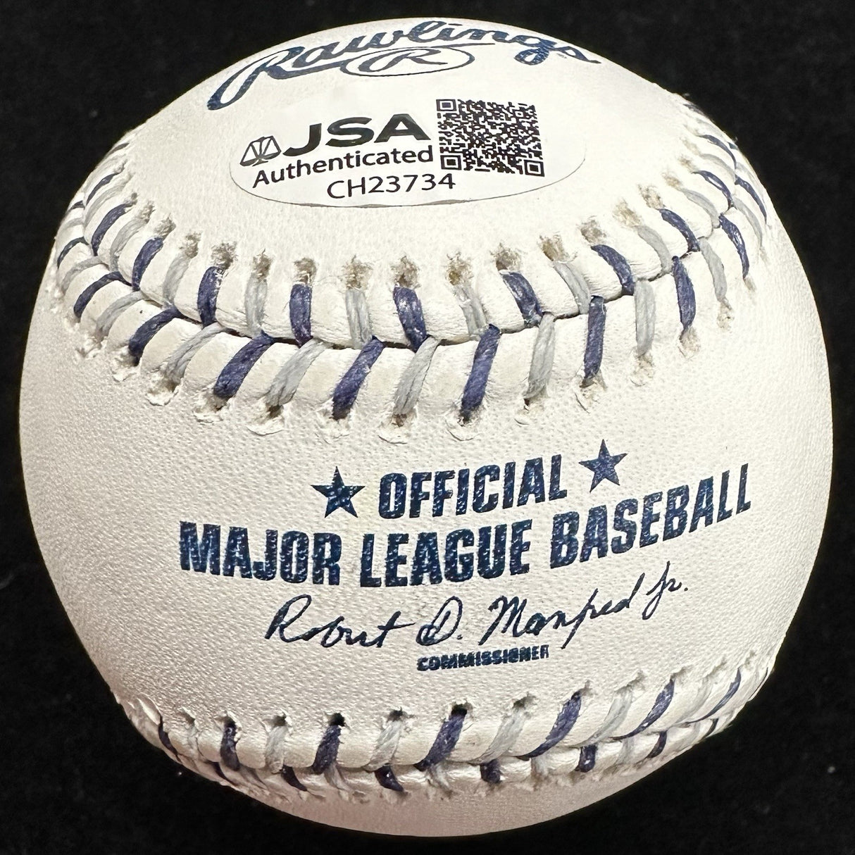 Dave Winfield HOF 2001 Signed Yankees Team Stitched Logo Baseball JSA