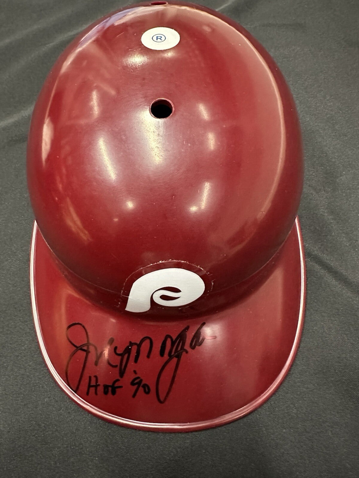 Joe Morgan HOF 90 Signed Authentic Phillies Batting Helmet JSA