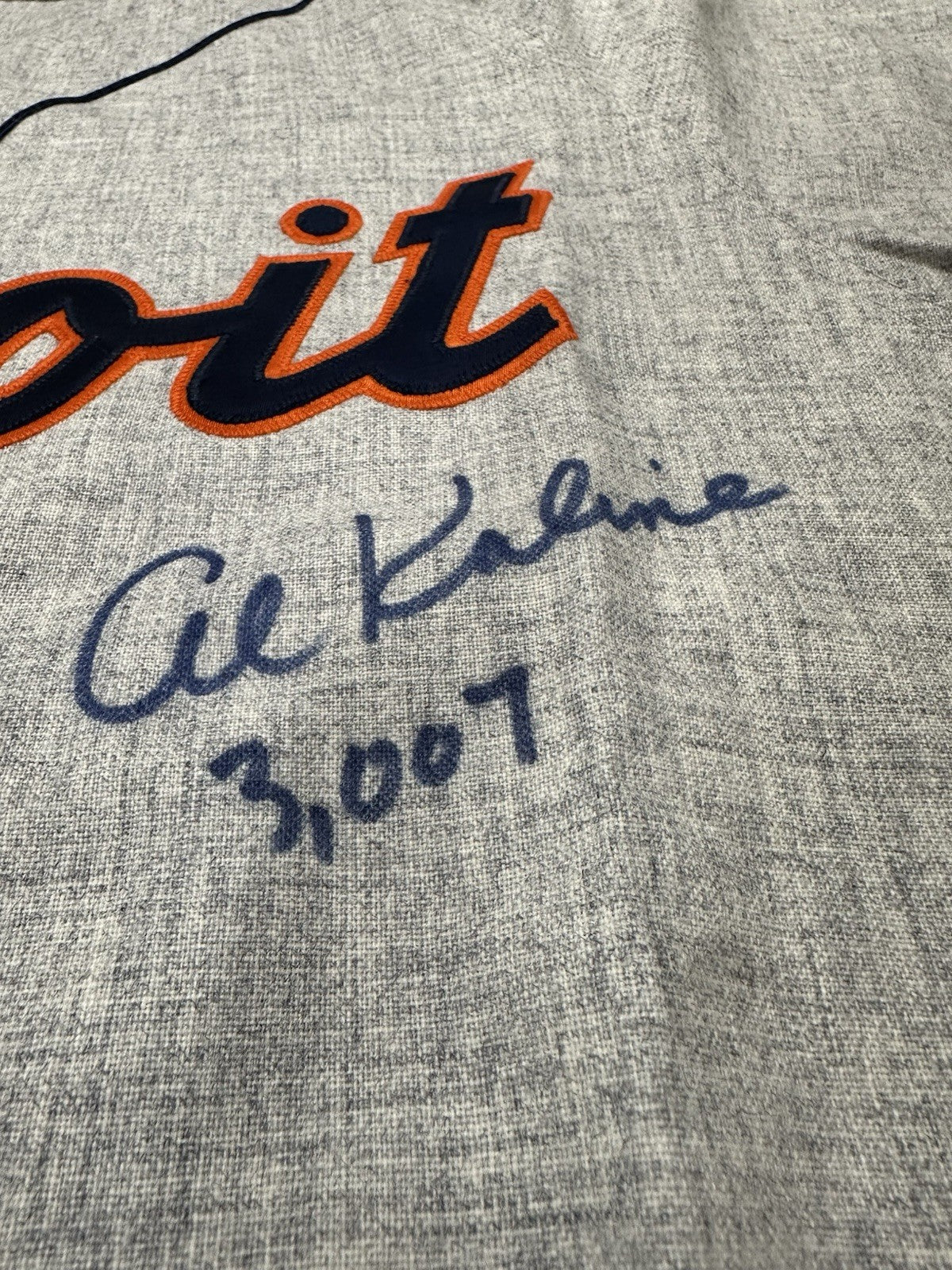 Al Kaline 3007 (Hits) Signed Authentic Tigers Road Mitchell Ness Jersey JSA