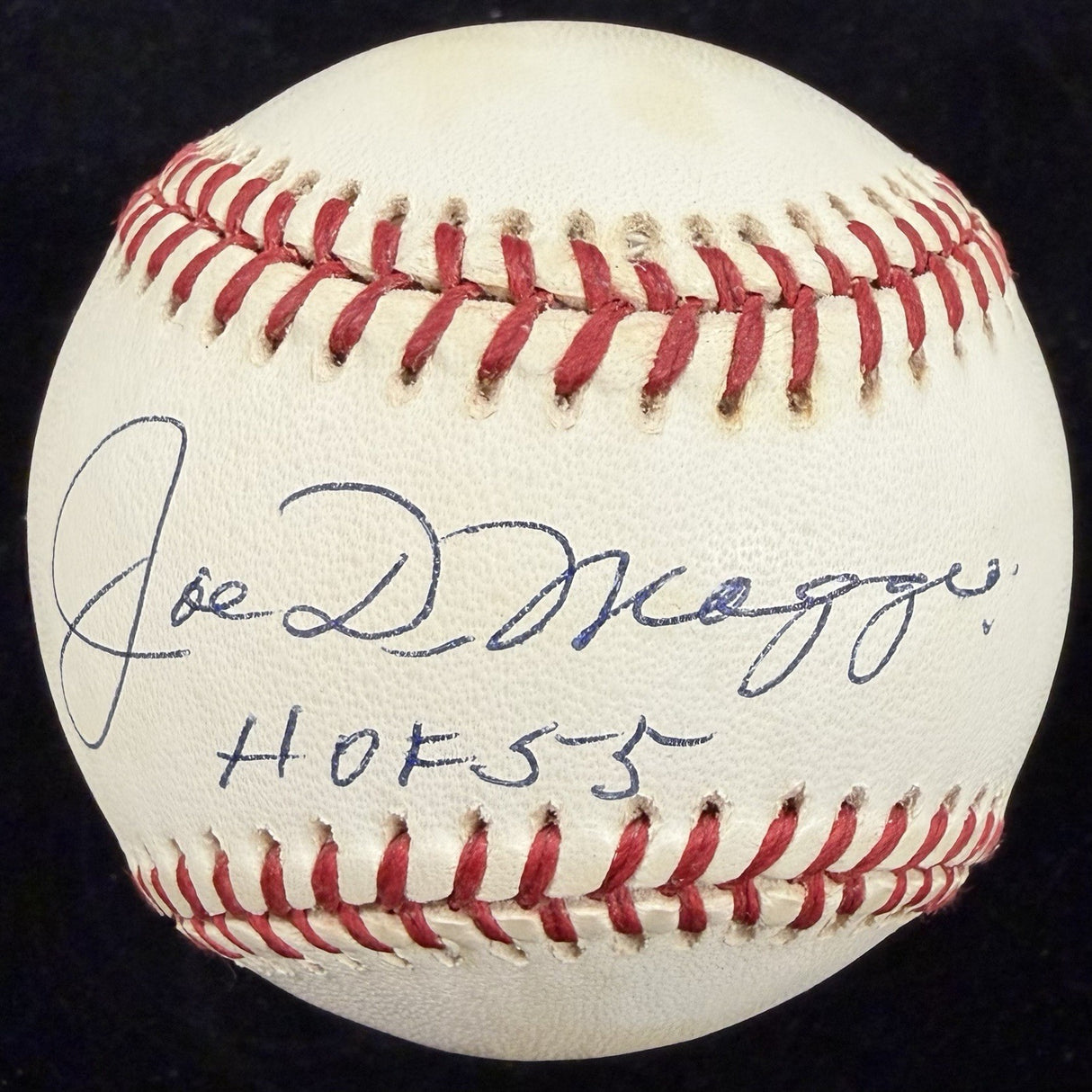 Joe DiMaggio HOF 55 Signed Baseball JSA LOA