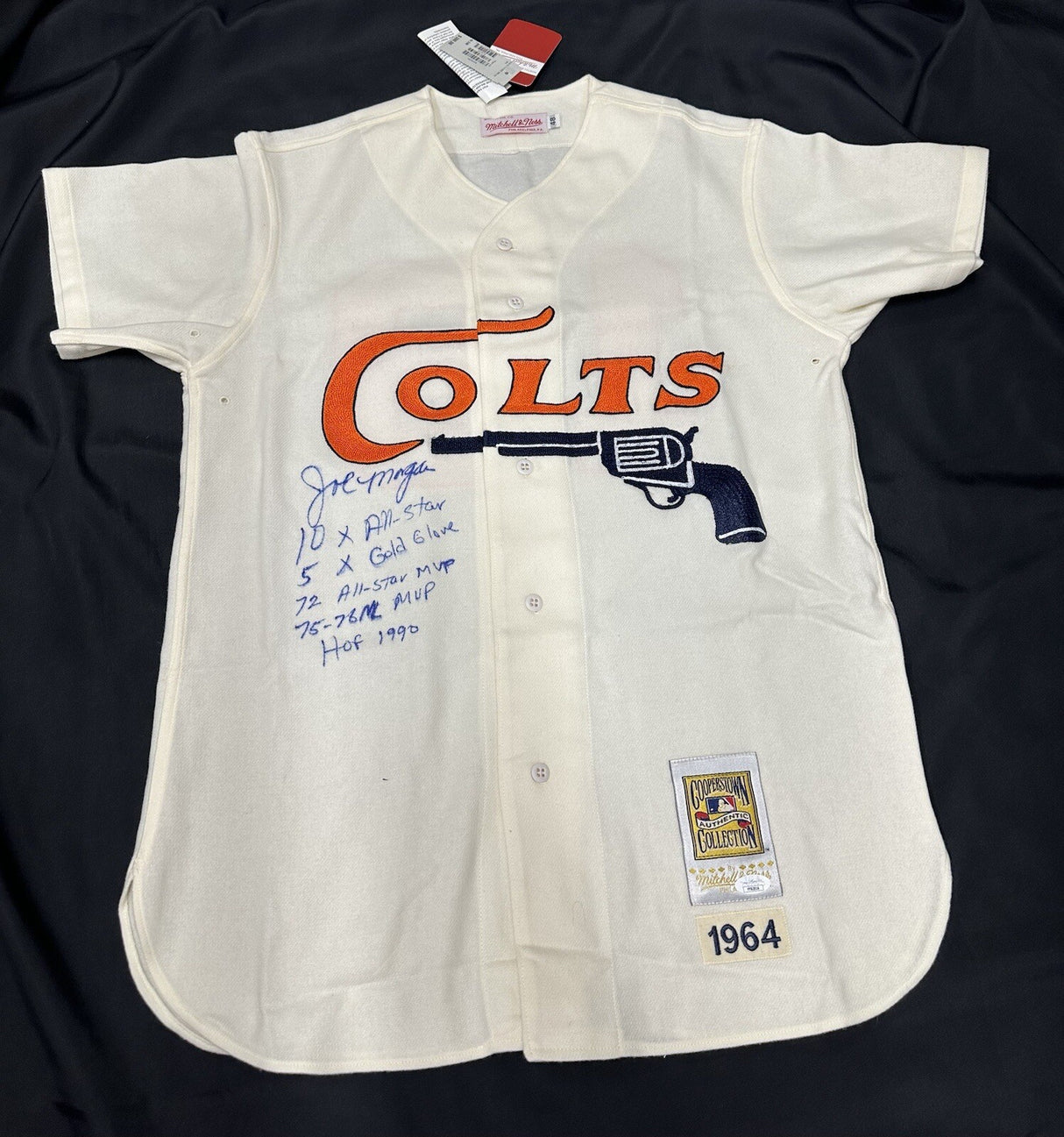 Joe Morgan Signed Authentic Houston Colt .45’s Mitchell Ness Stat Jersey JSA