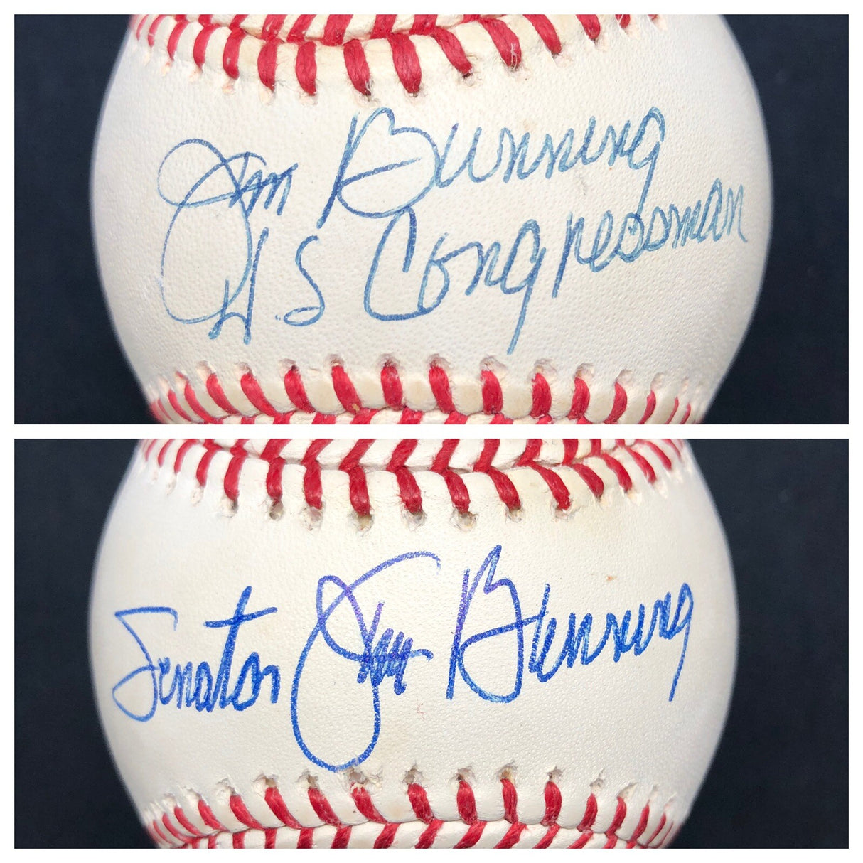 Jim Bunning US Congressman Senator Signed Baseball Set PSA HOF PG