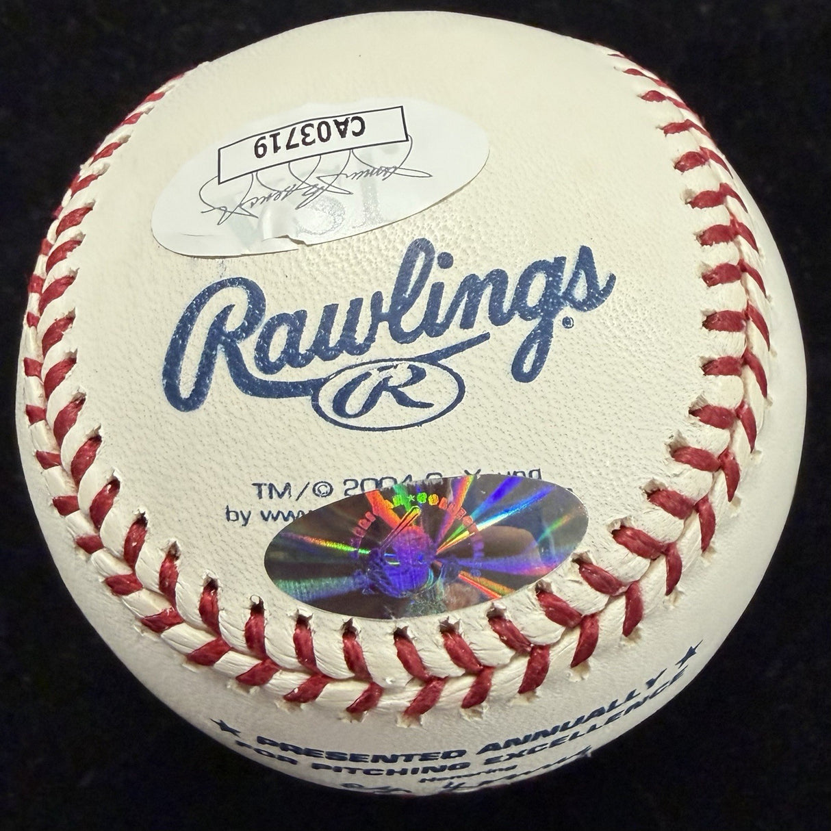 Frank Viola 88 AL CY Signed Cy Young Logo Baseball JSA