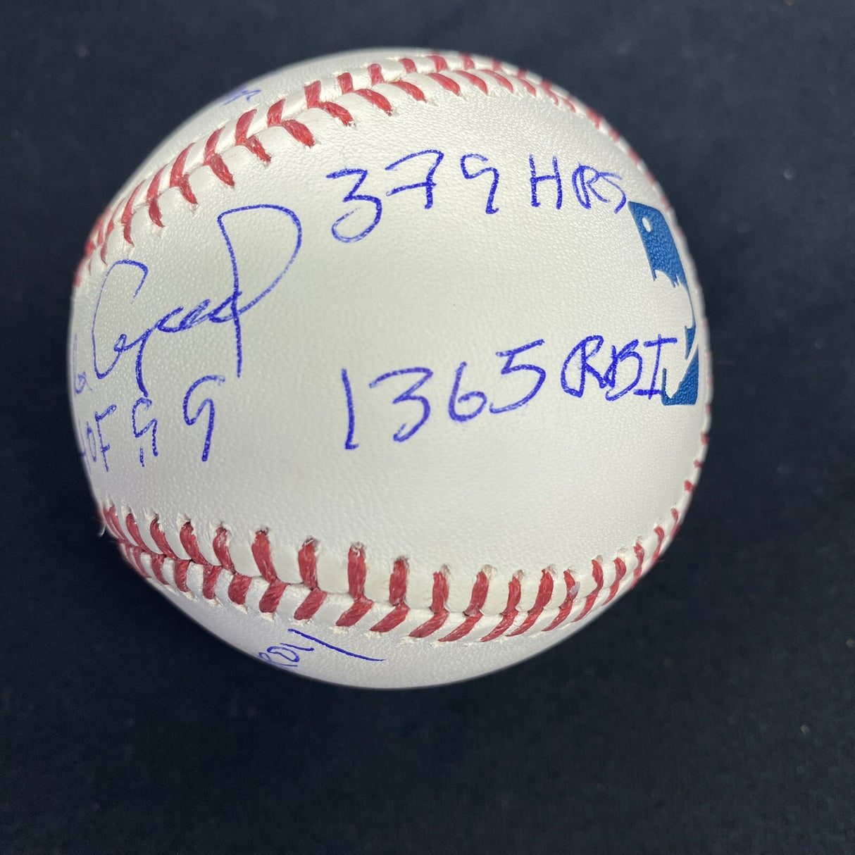 Orlando Cepeda HOF 99 MVP 7 Inscription Stat Signed Baseball JSA Giants