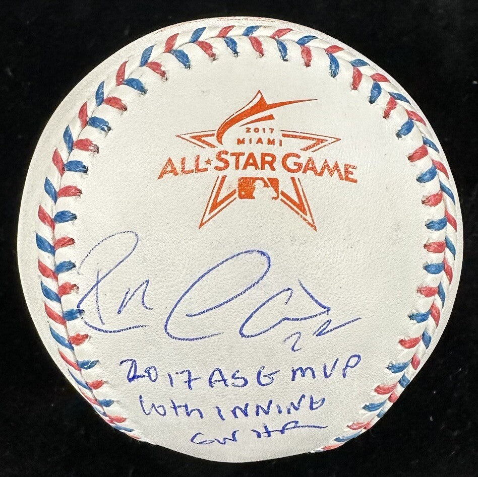 Robinson Cano 2017 ASG MVP 10th Inning GWHR Signed All Star Logo Baseball JSA
