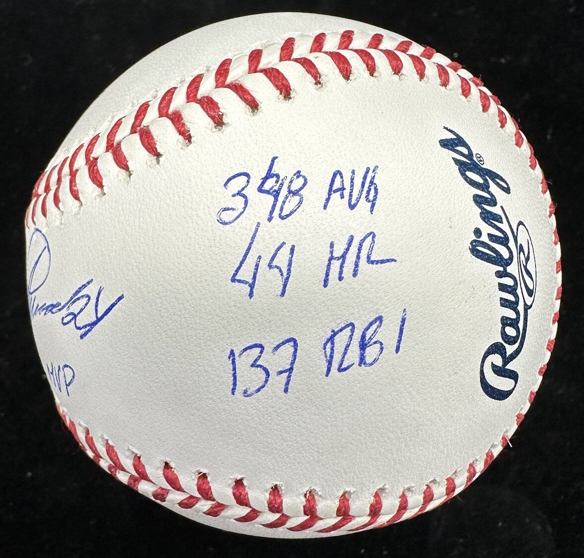 Miguel Cabrera 2012, 2013 AL MVP 2012 Triple Crown Signed Stat Baseball Beckett