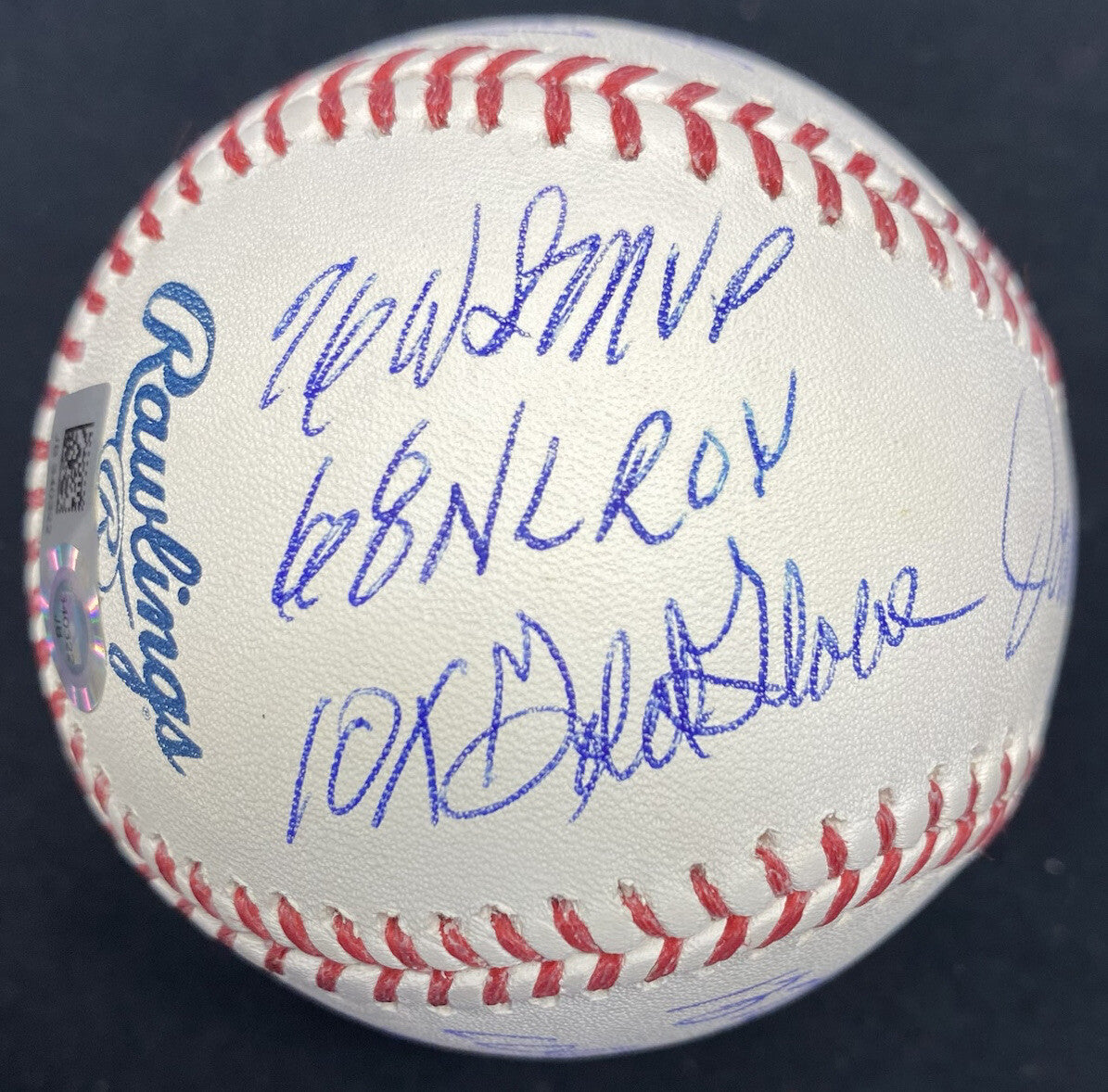 Johnny Bench HOF MVP ROY Signed Stat Baseball Fanatics MLB Holo