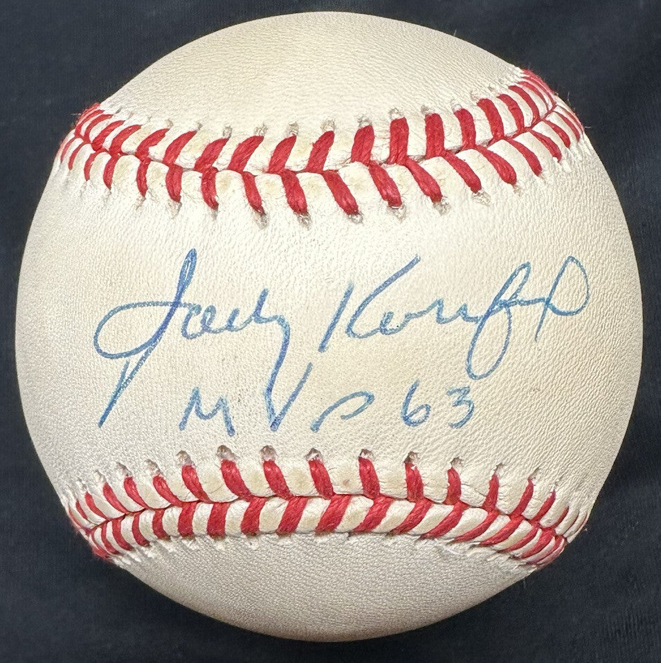 Sandy Koufax MVP 63 Signed Baseball JSA LOA