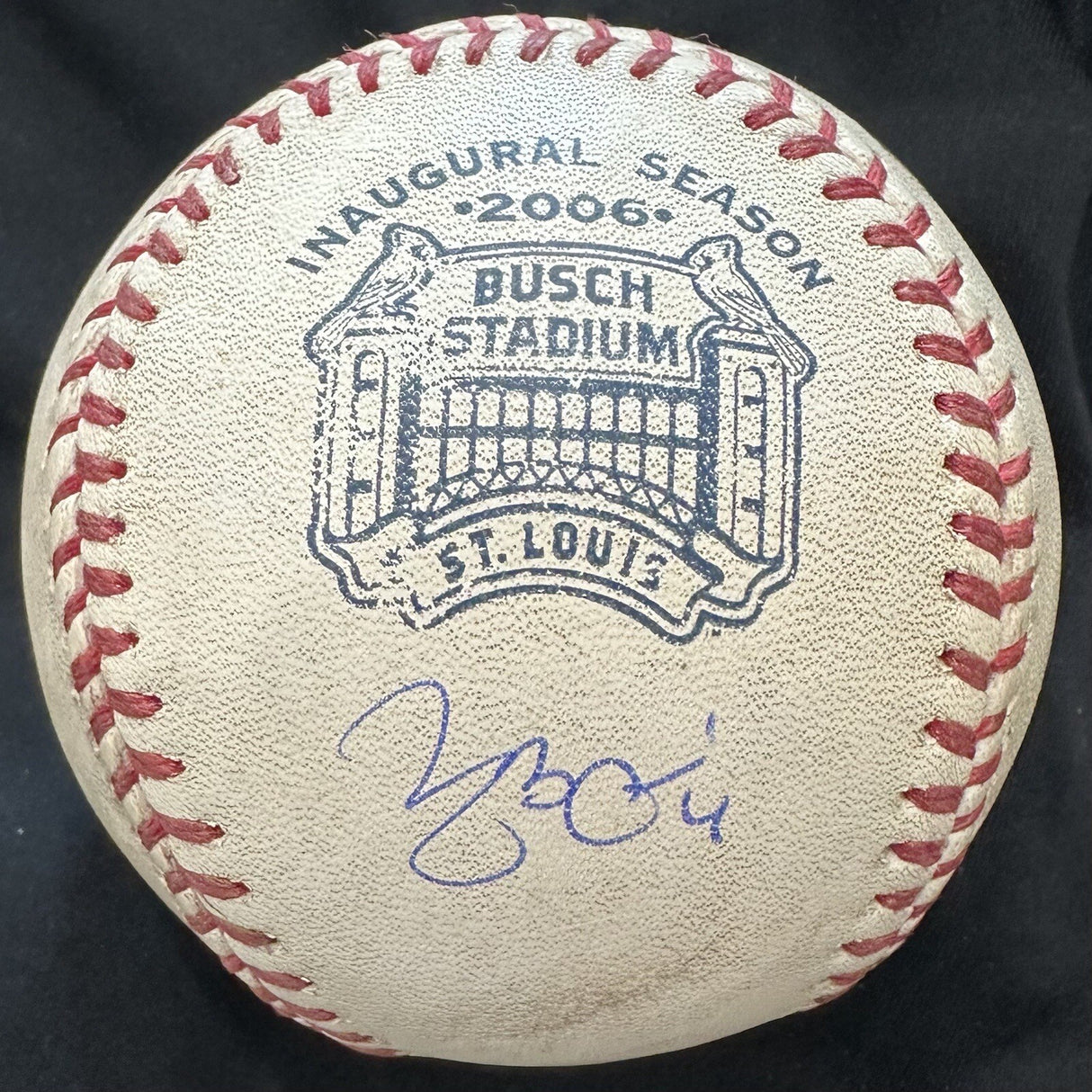 Yadier Molina Signed Busch Stadium Inaugural Season Game Used Baseball MLB Holo