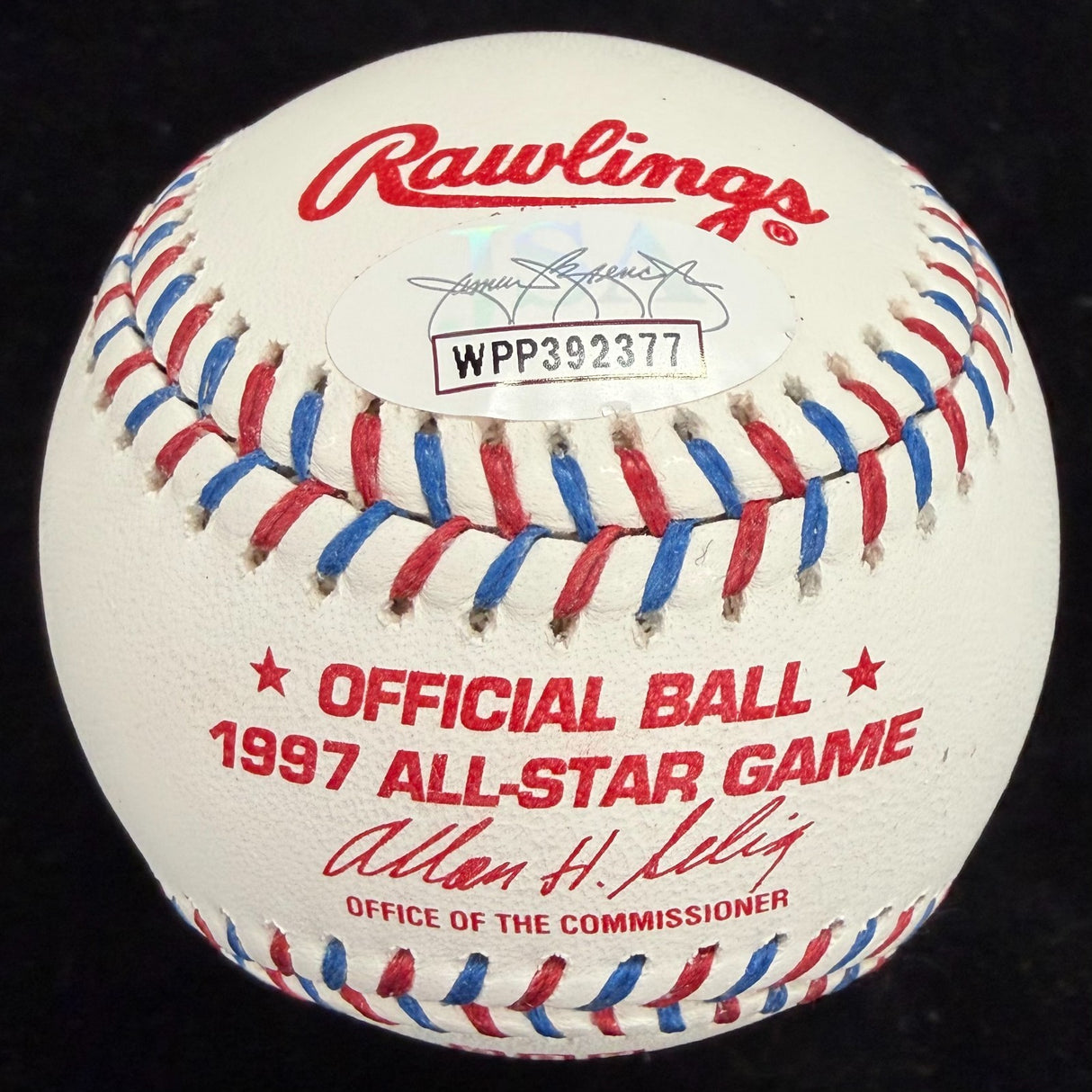 Tino Martinez HR Derby Champ Signed 1997 All Star Game Logo Baseball JSA