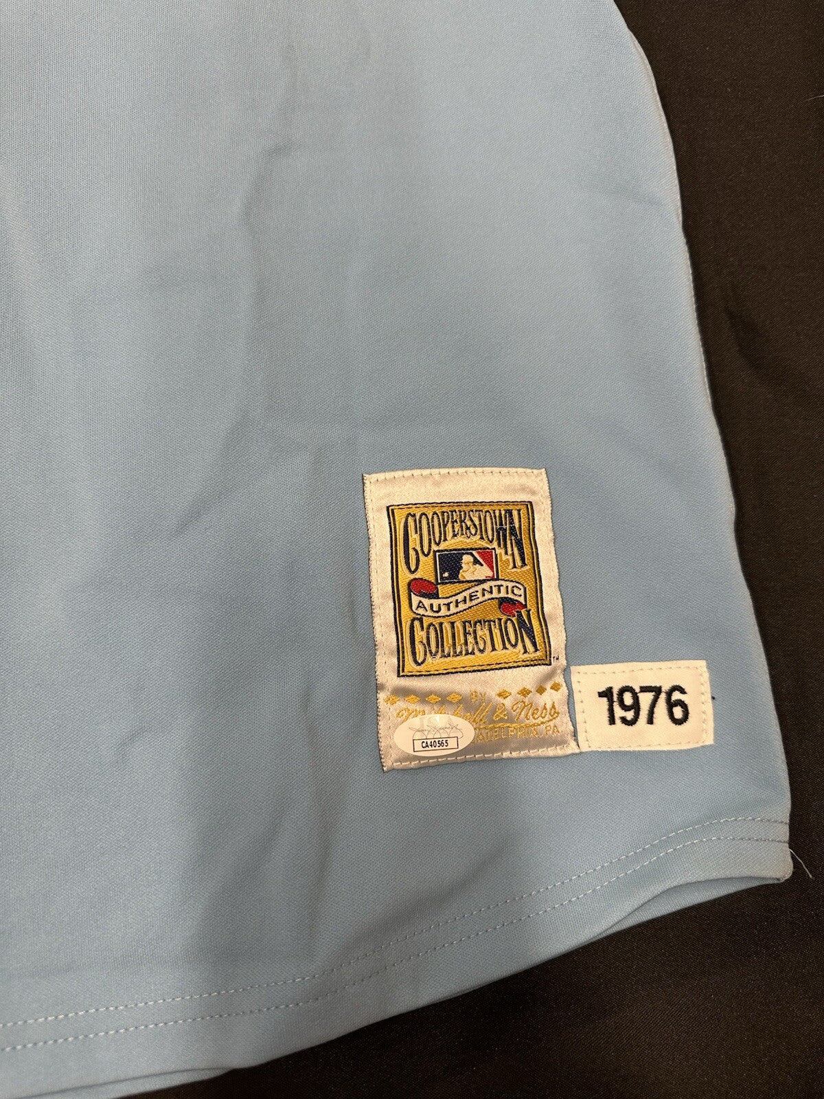 Gaylord Perry HOF 91 CY 72, 78 Signed Authentic Rangers Mitchell Ness Jersey JSA