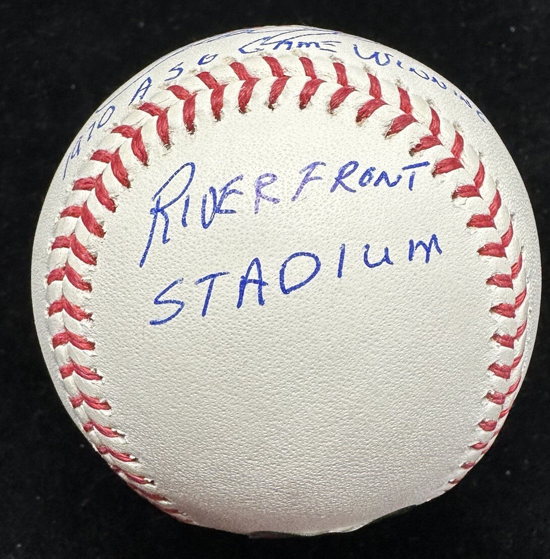 Pete Rose 1970 ASG GW Run Signed Story Stat Baseball JSA