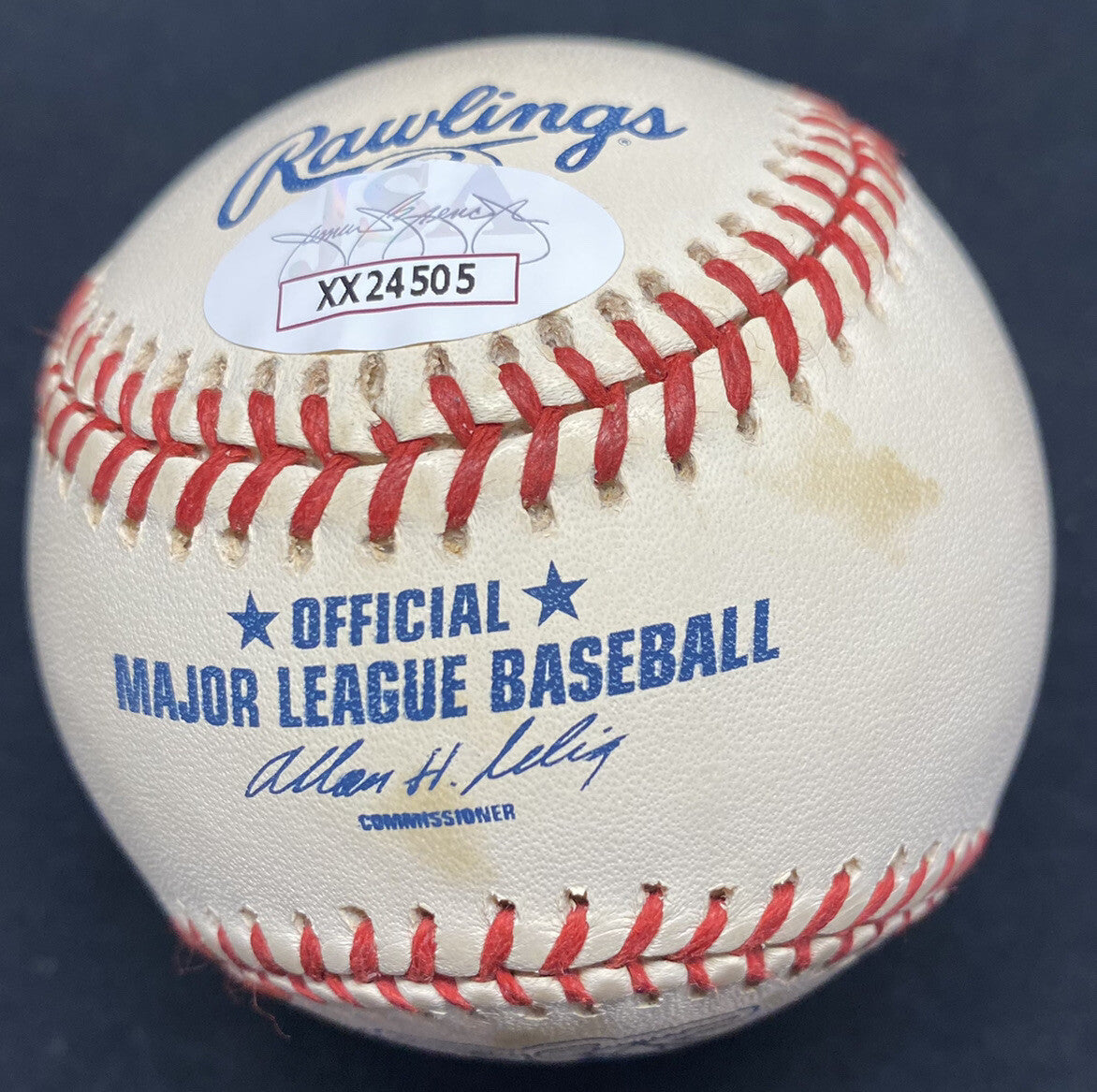 Tony Gwynn HOF 07 Signed Retirement Logo Baseball JSA LOA