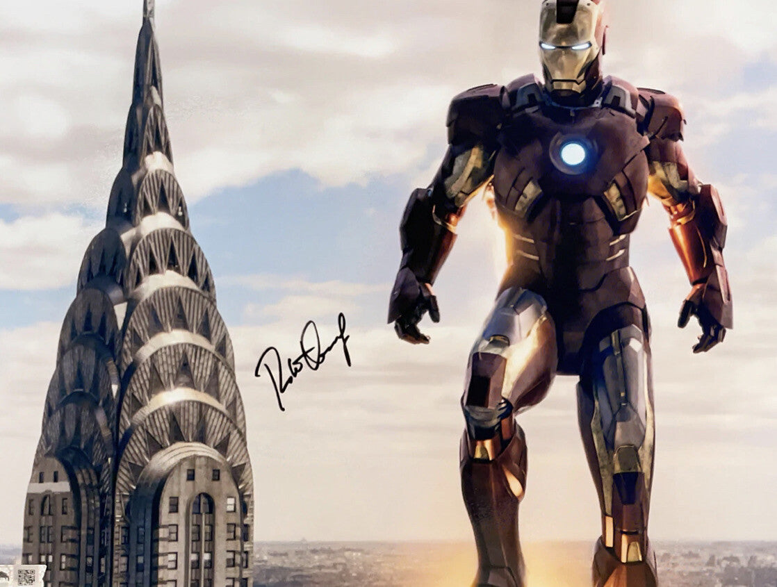 Robert Downey Jr. Signed Iron Man 16x20 The Avengers SWAU JSA LOA Marvel Framed