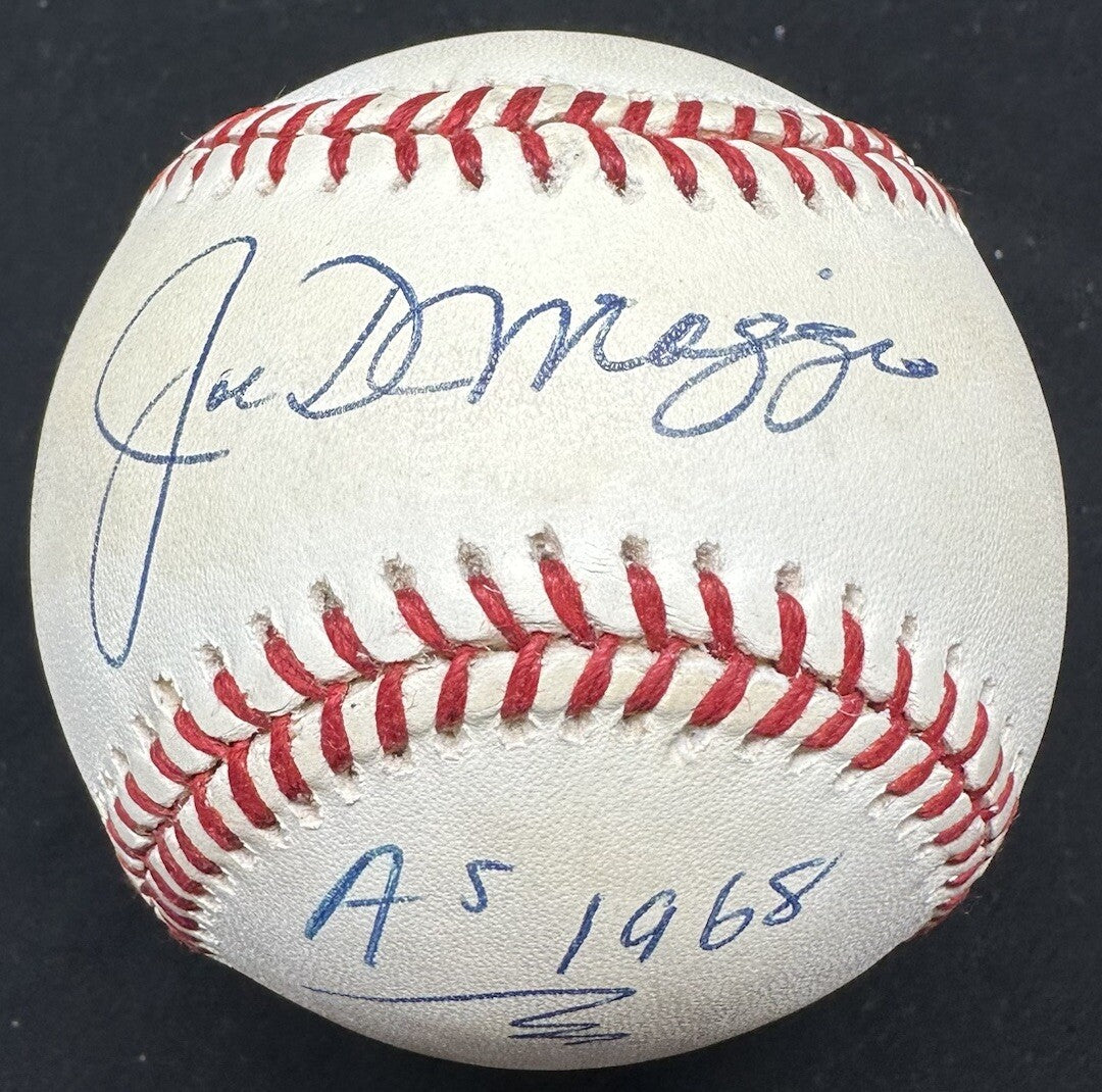 Joe DiMaggio A’s 1968 Signed Baseball JSA LOA