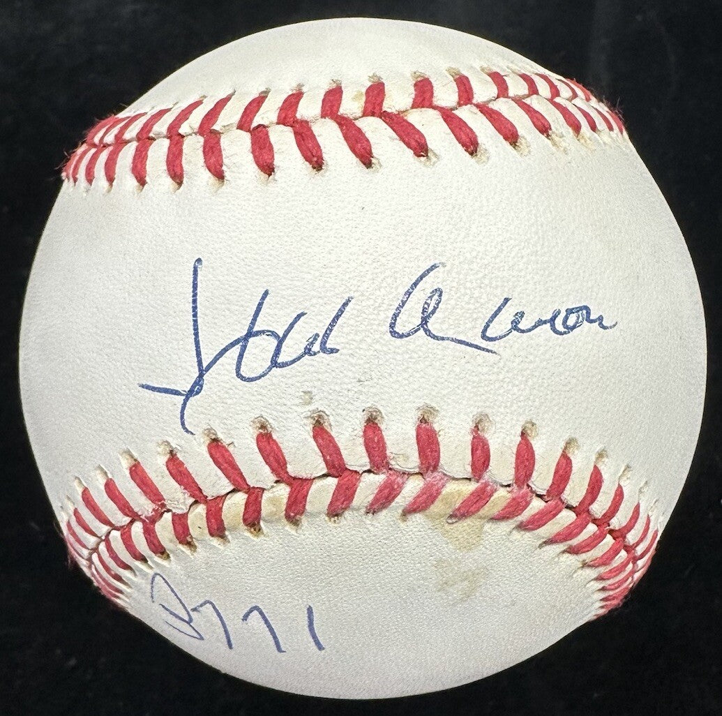Hank Aaron 3771 (Hits) Signed Baseball JSA LOA