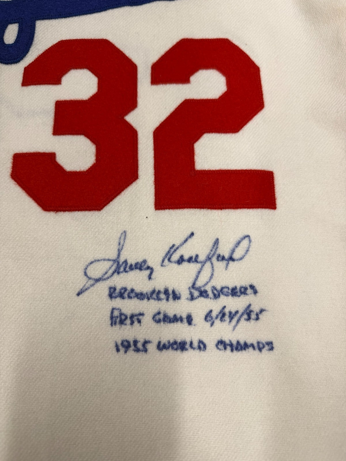 Sandy Koufax Signed Authentic Dodgers M&N Stat Jersey Online Authentics LE 12/55