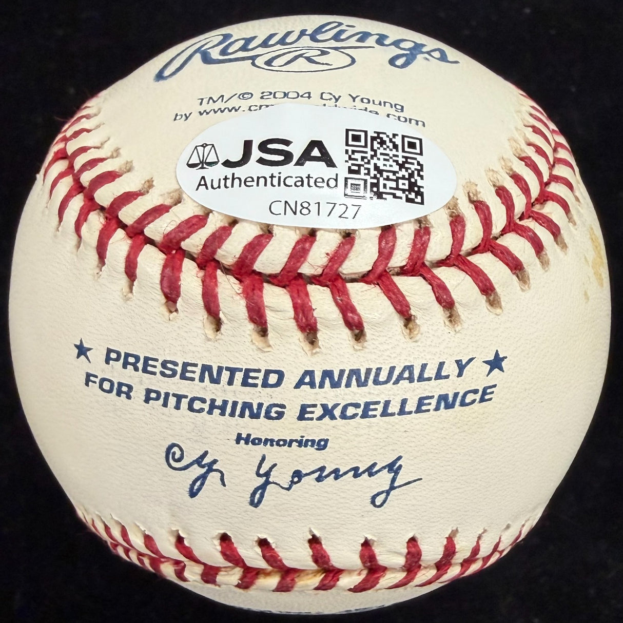 Tim Lincecum 2008, 2009 NL Cy Young Signed CY Logo Baseball JSA